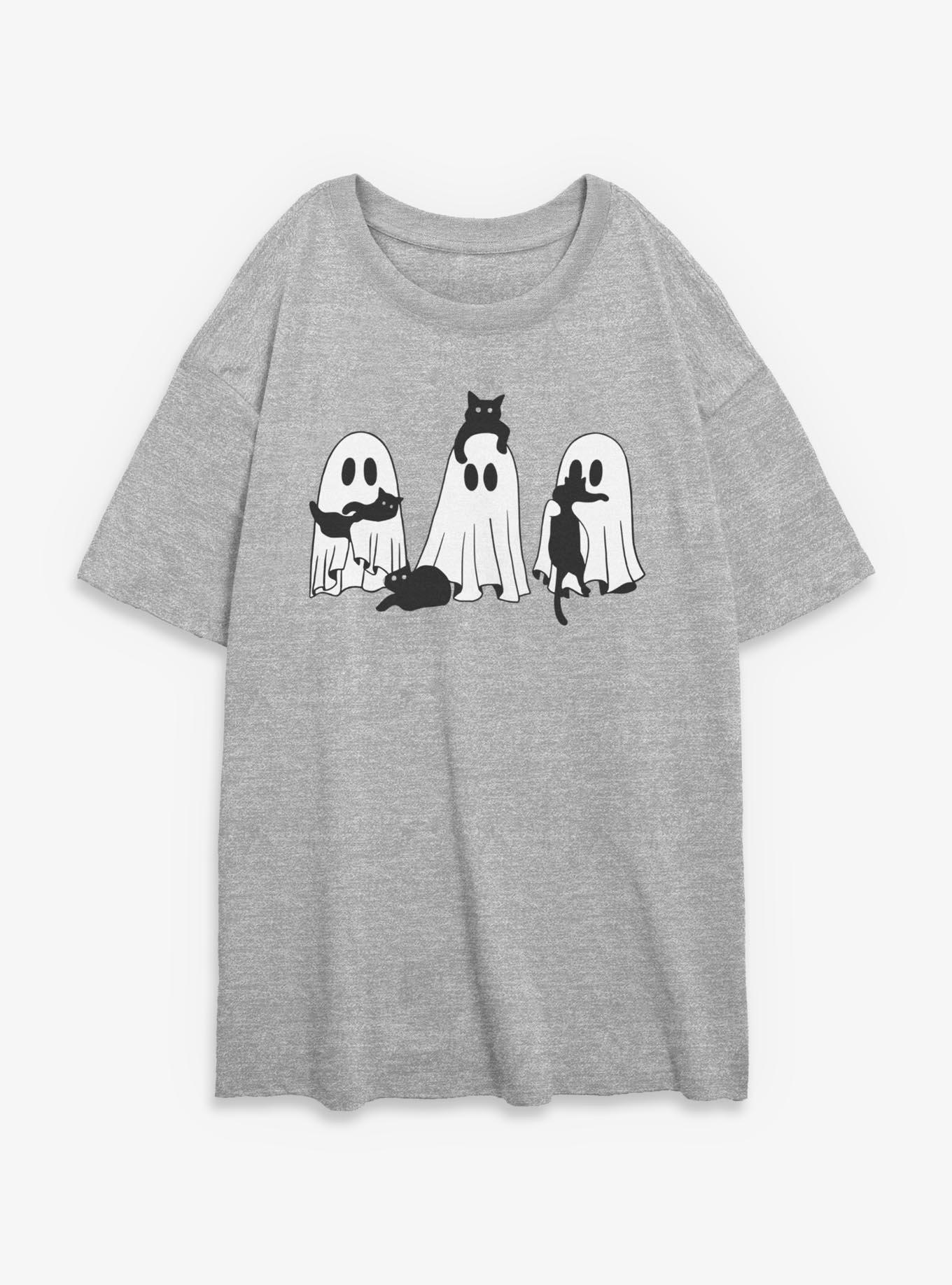 Cats And Ghosts Girls Oversized T-Shirt