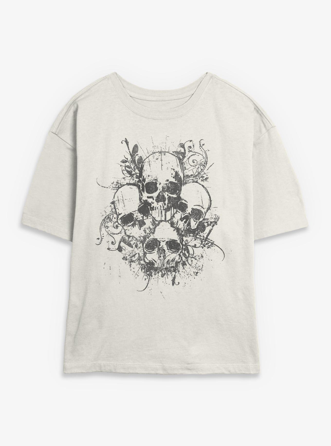 Grunge Skulls Girls Skimmer T-Shirt, , hi-res