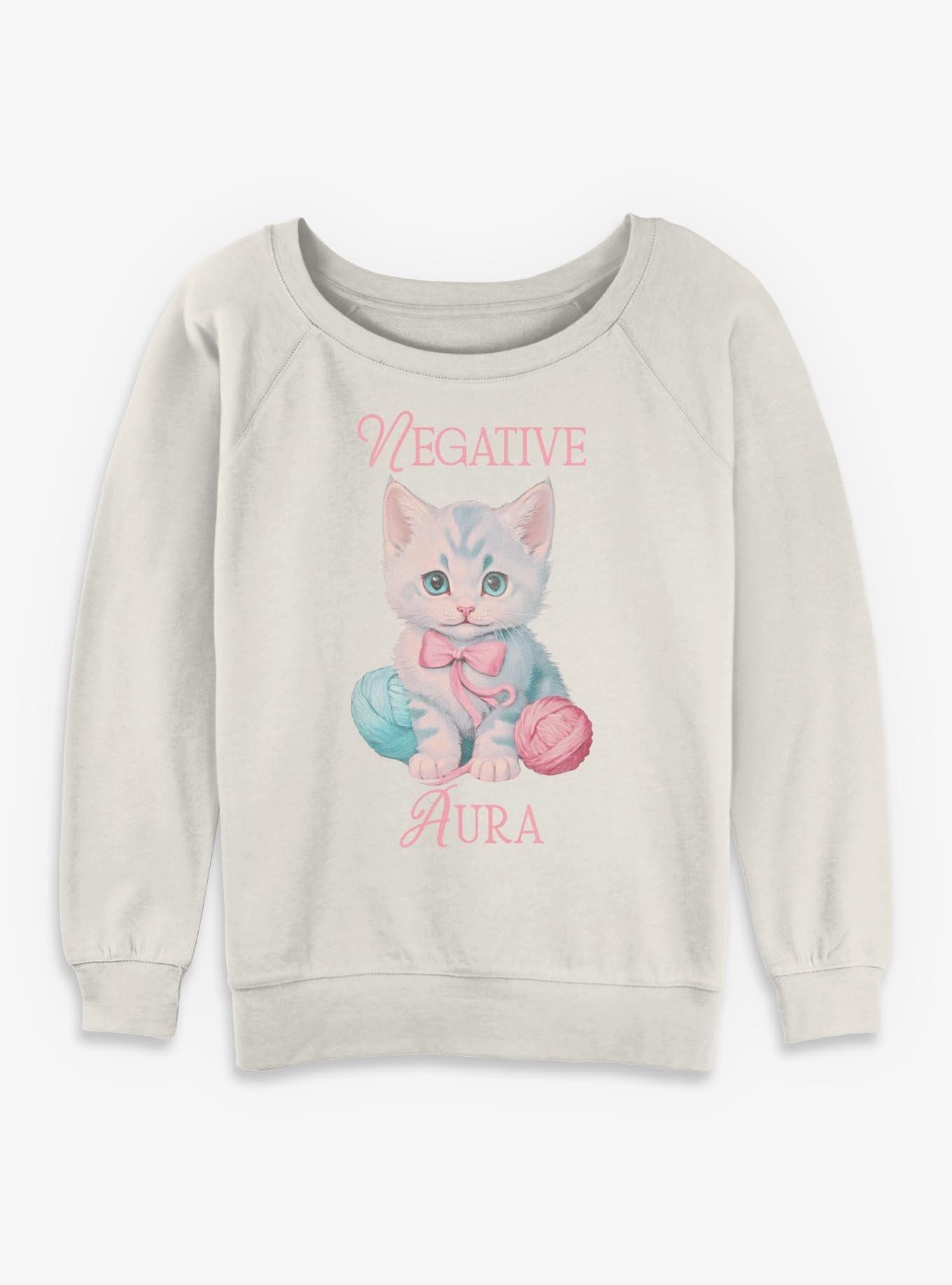 Negative Aura Girls Slouchy Sweatshirt