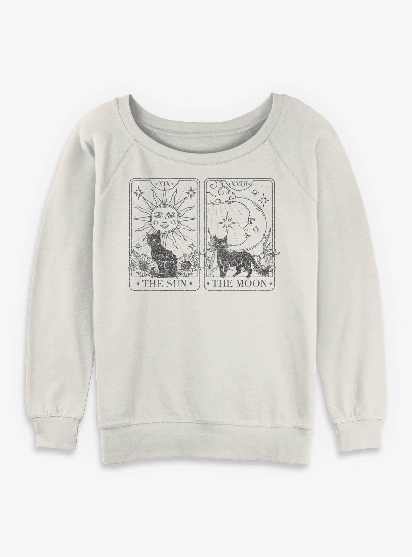 Tarot Cat Arcana Girls Slouchy Sweatshirt, , hi-res