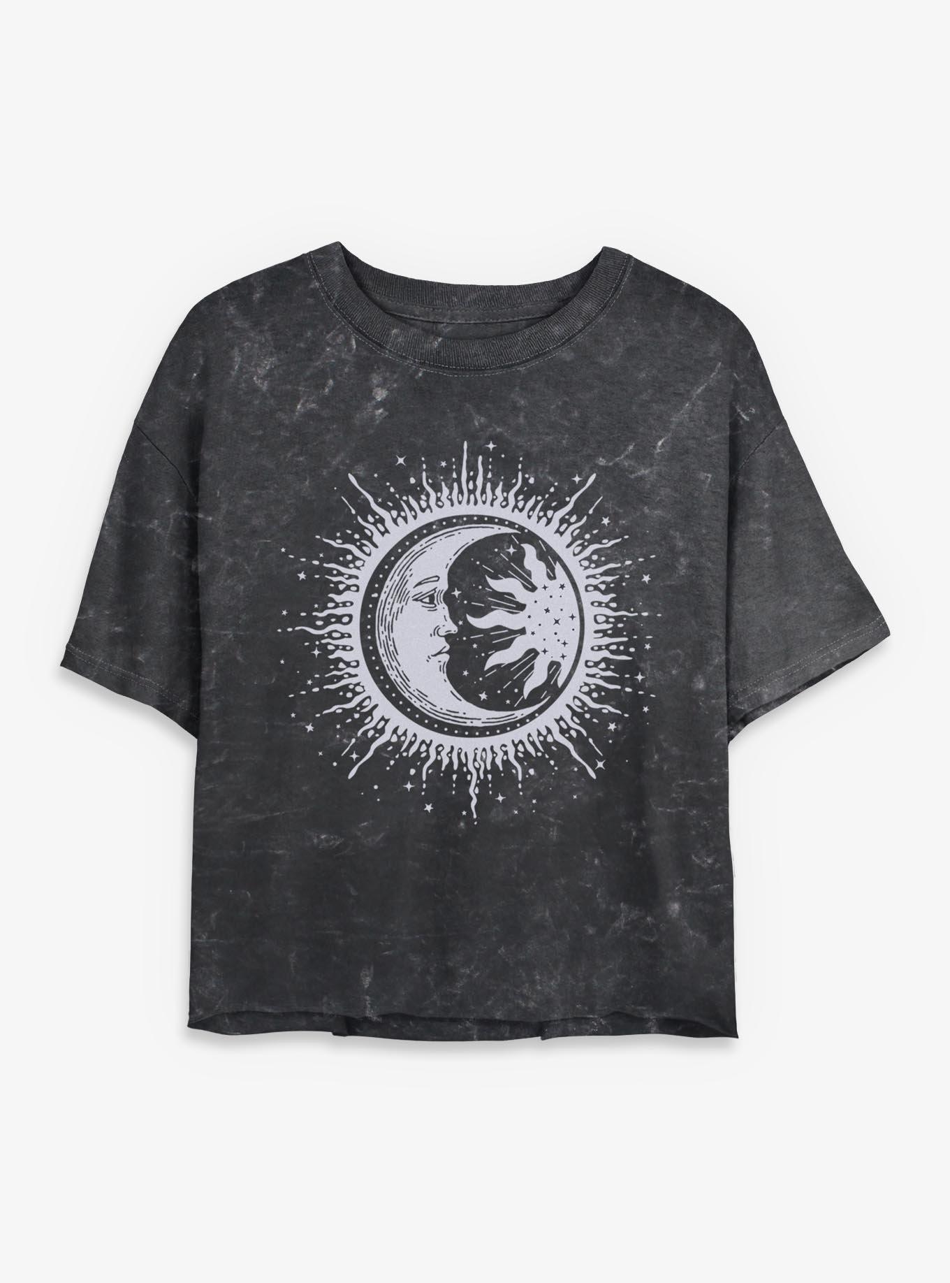 Moonburst Girls Mineral Wash Crop T-Shirt