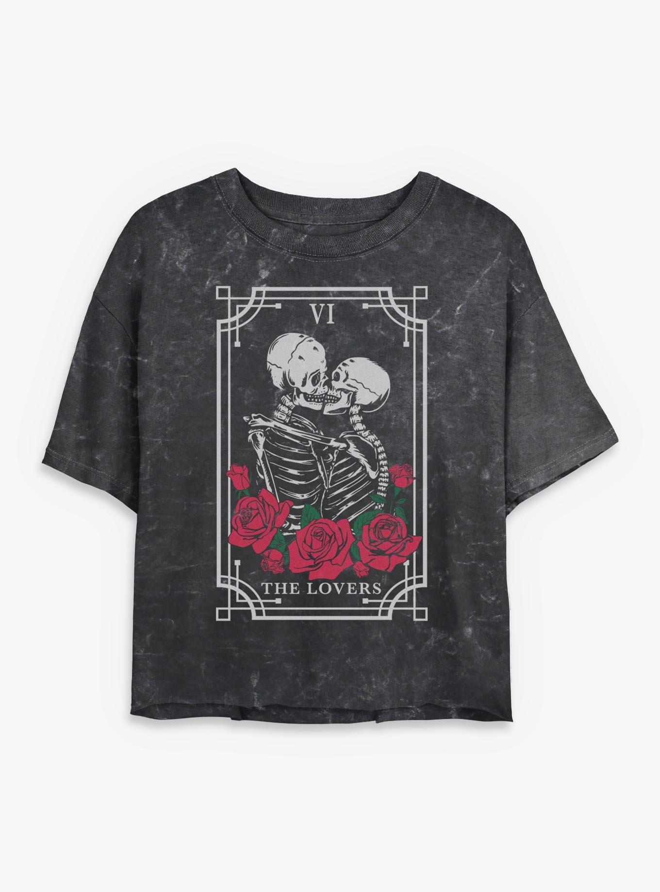 The Lovers Roses Girls Mineral Wash Crop T-Shirt, , hi-res
