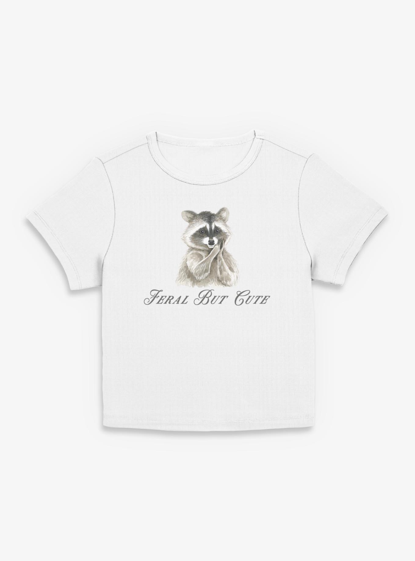 Raccoon Feral But Cute Girls Baby T-Shirt, , hi-res