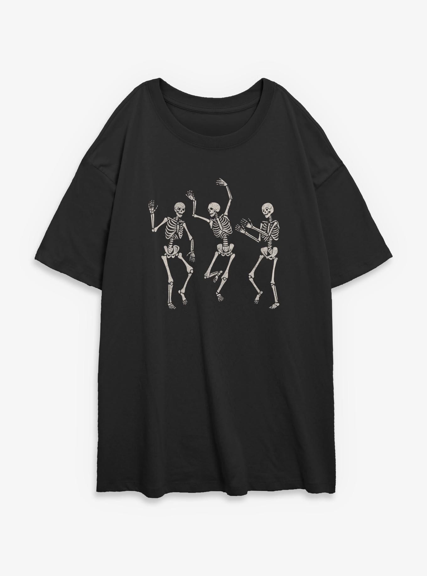 Skeleton Dance Girls Oversized T-Shirt, BLACK, hi-res