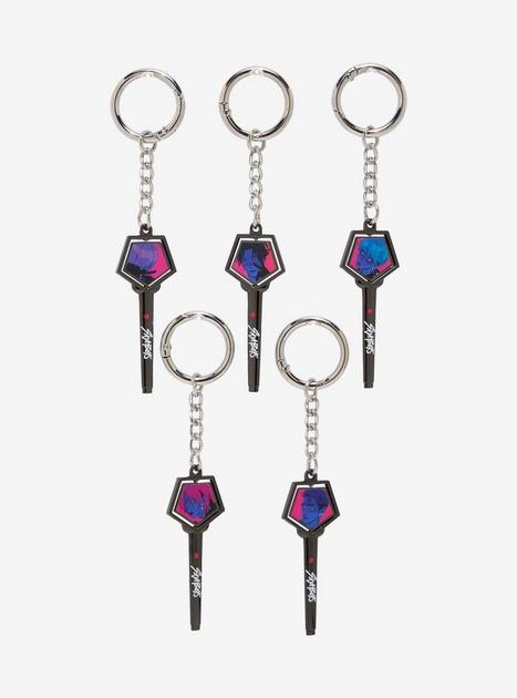 KPop Demon Hunters Saja Boys Lightstick Blind Box Spinner Keychain