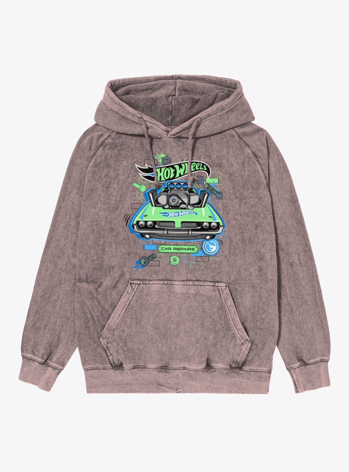 Hot Wheels Car Repairs Mineral Wash Hoodie, , hi-res