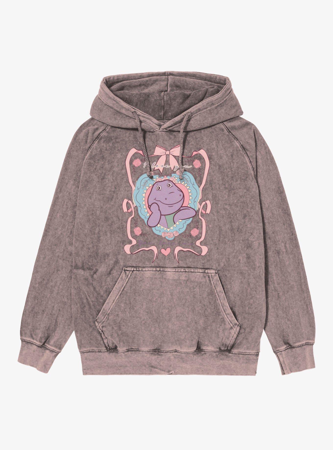 Barney I Love You Ribbons And Bows Mineral Wash Hoodie
