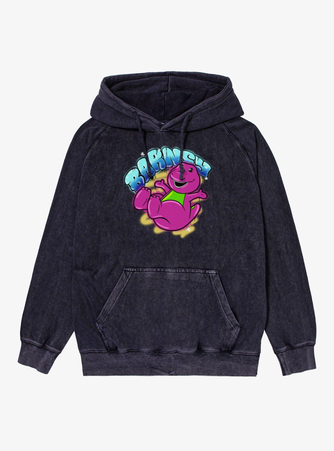 Barney Graffiti Jump Mineral Wash Hoodie