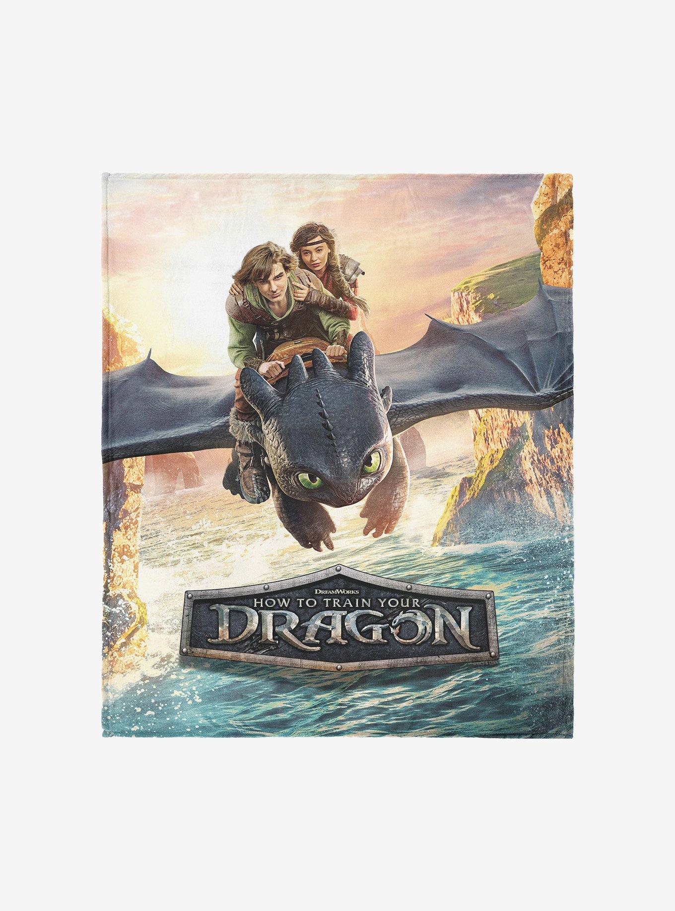 How to Train Your Dragon: Live Action Flight Above the Sea 60x80" Silk Touch Throw Blanket, , hi-res