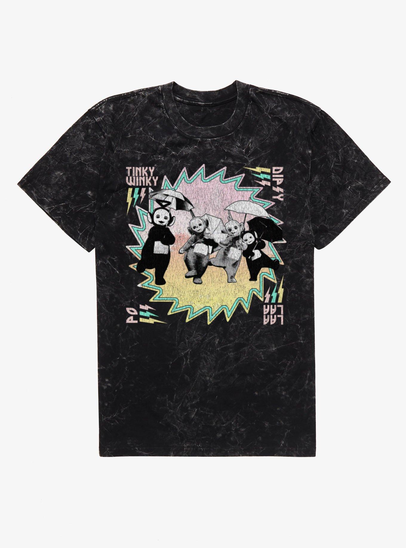Teletubbies Group Umbrella Spin Mineral Wash T-Shirt, , hi-res