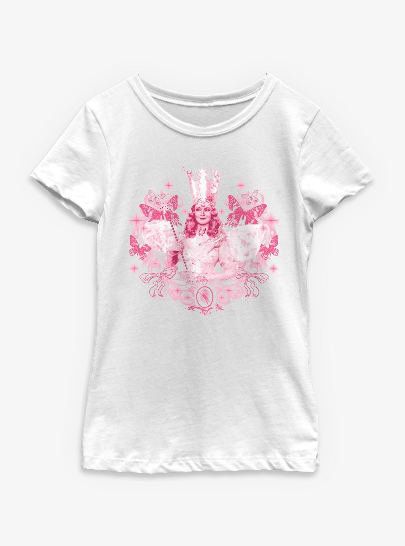 Wizard Of Oz Butterflies & Bows Glinda Youth Girls T-Shirt, , hi-res