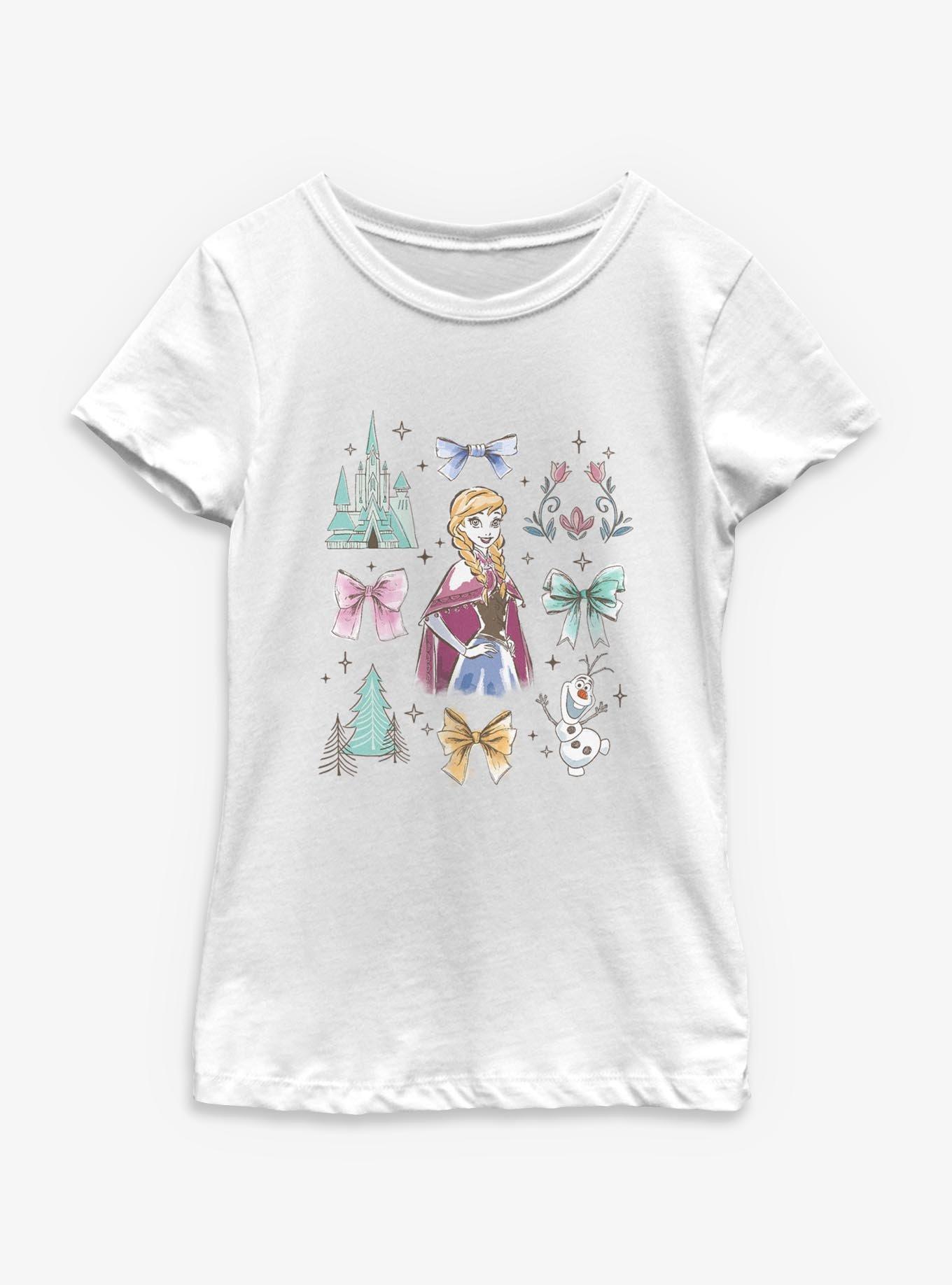 Disney Frozen Anna Bow Youth Girls T-Shirt, , hi-res