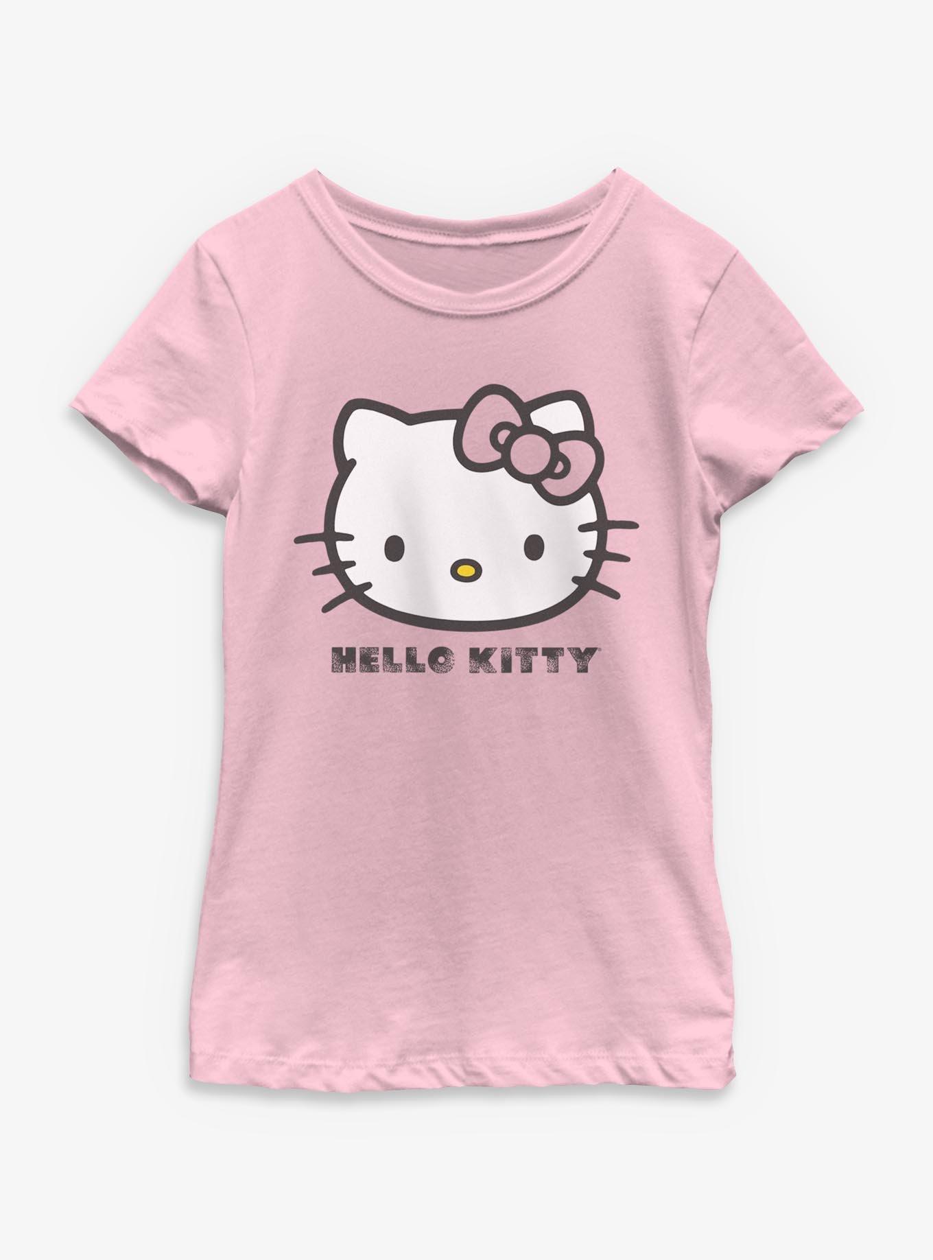 Hello Kitty Big Face Kitty Youth Girls T-Shirt, , hi-res