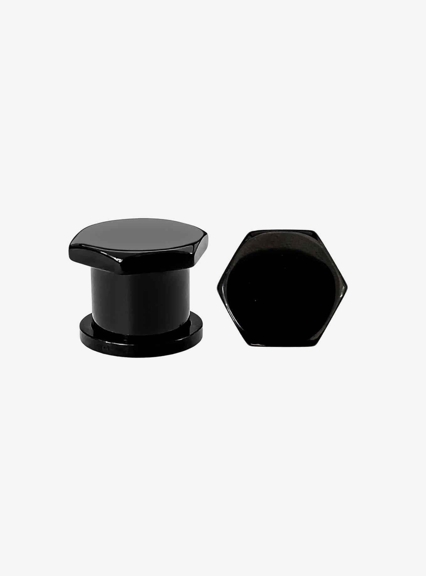 Steel Black Hexagon Plug 2 Pack, , hi-res