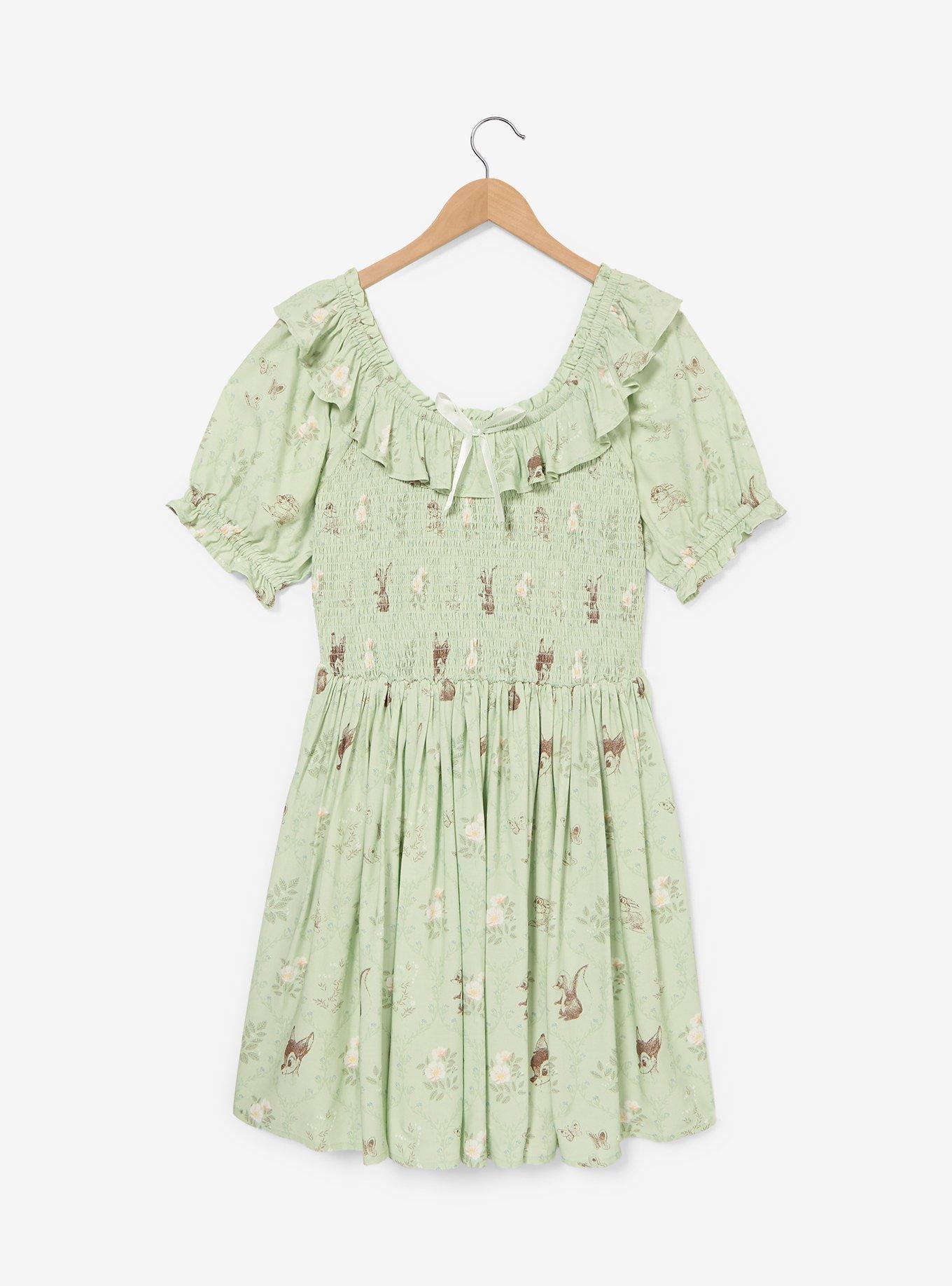 Disney Bambi Floral Allover Print Smock Dress - BoxLunch Exclusive, , hi-res