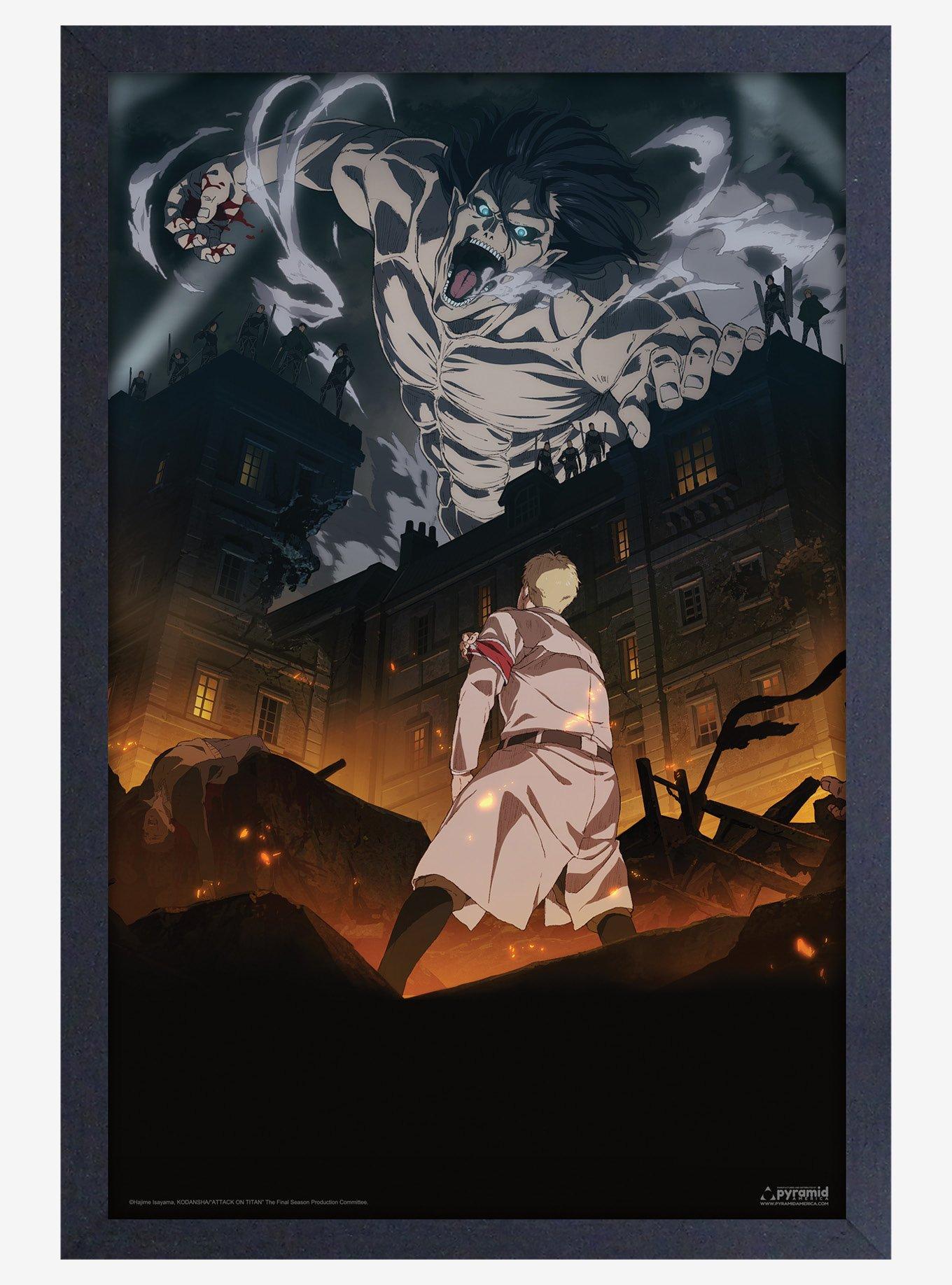 Attack On Titan Reiner Vs Eren 11x17" Framed Poster, , hi-res