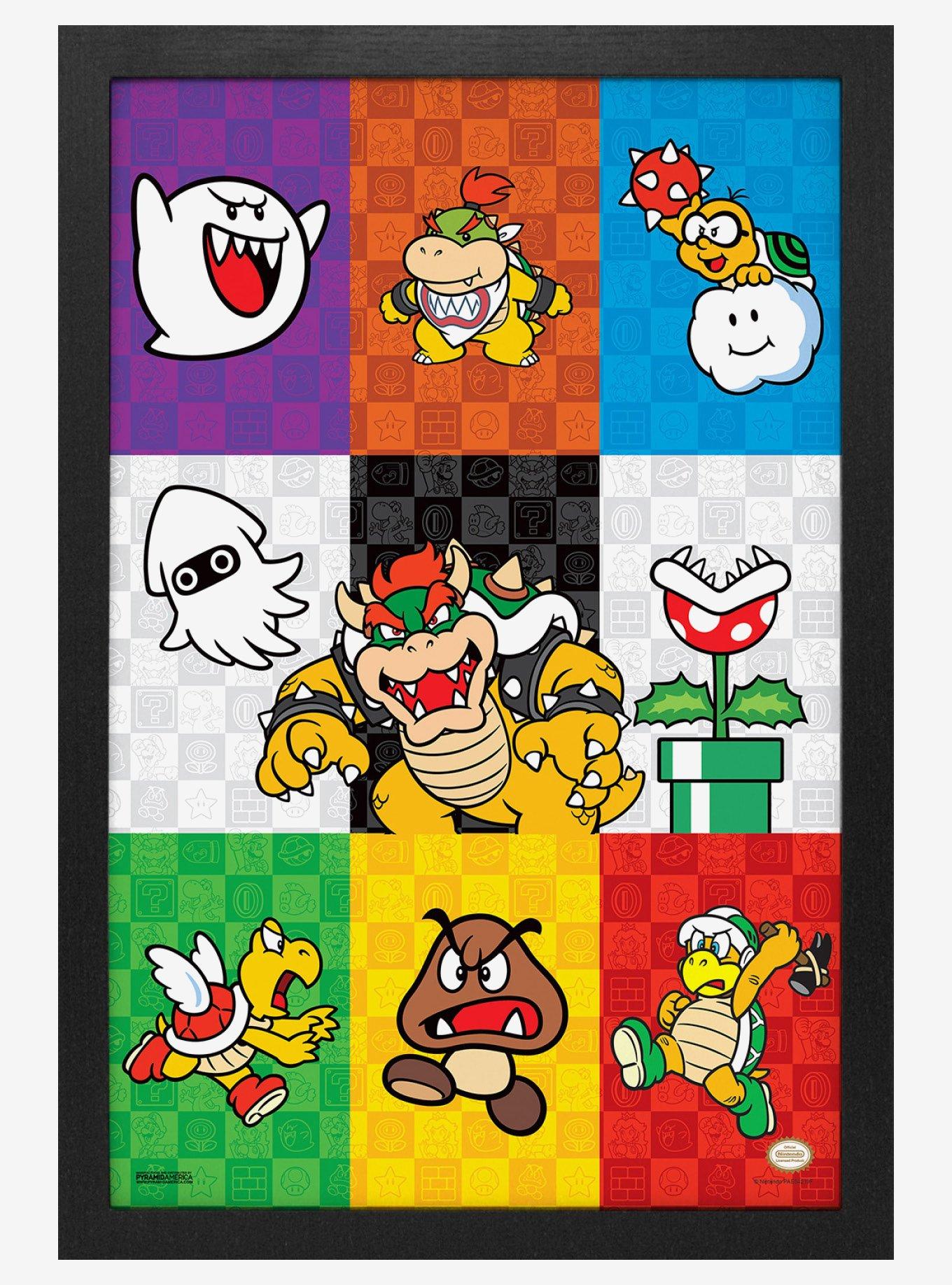 Super Mario Pop Art Villains 11x17" Framed Poster, , hi-res