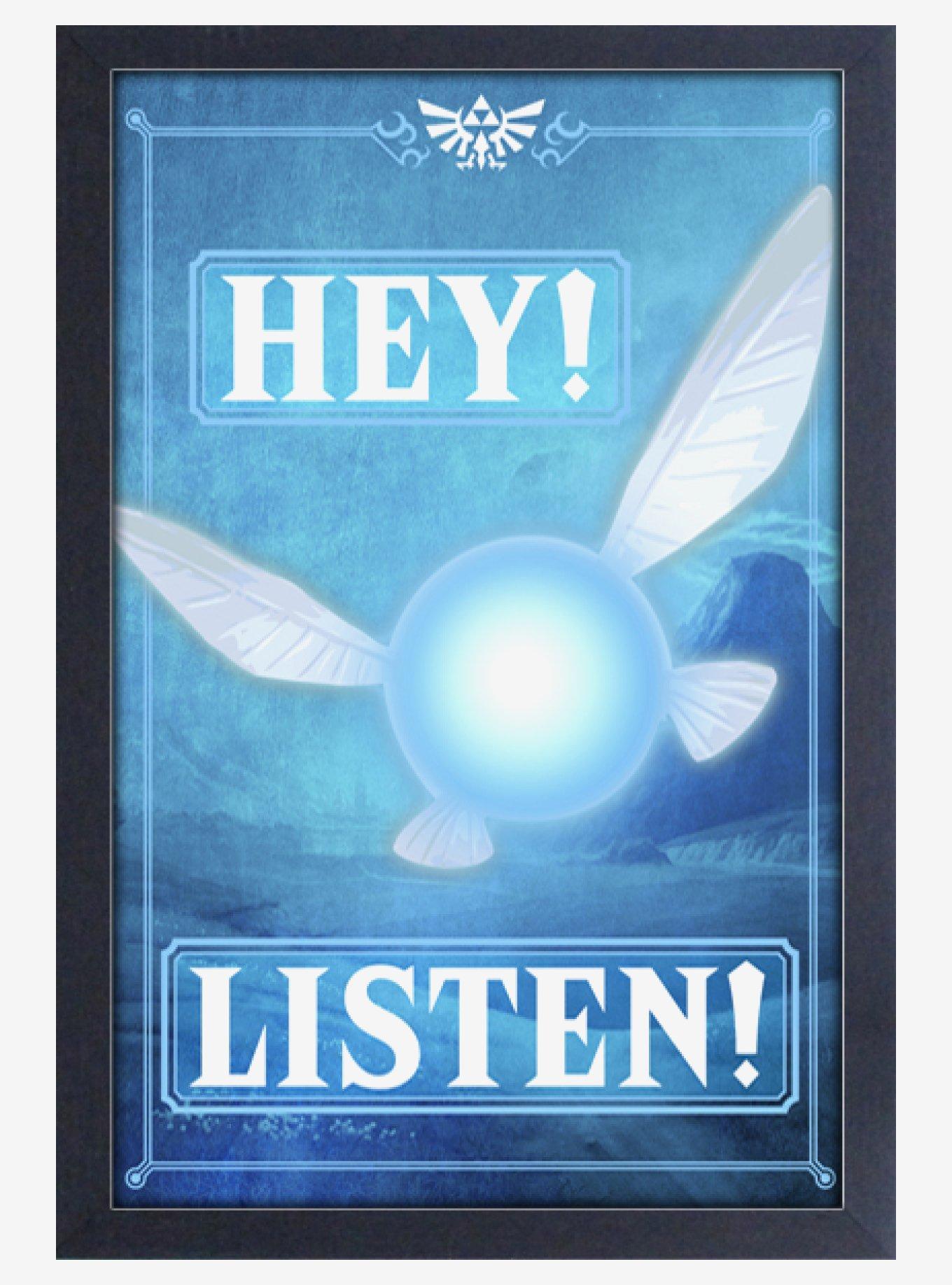The Legend of Zelda Navi Hey Listen 11x17" Framed Poster, , hi-res