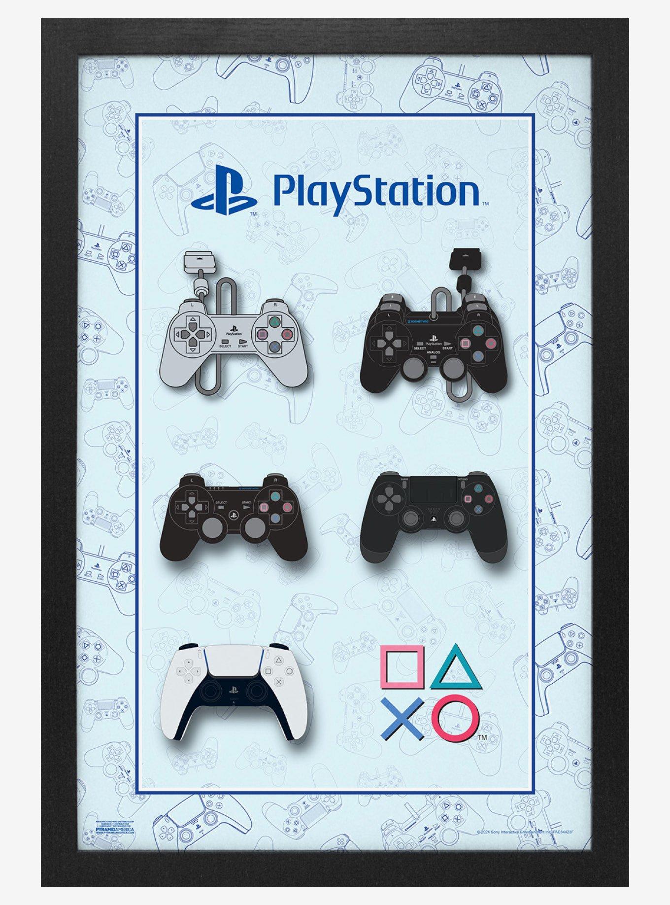 PlayStation Controller Generations 11x17" Framed Poster, , hi-res