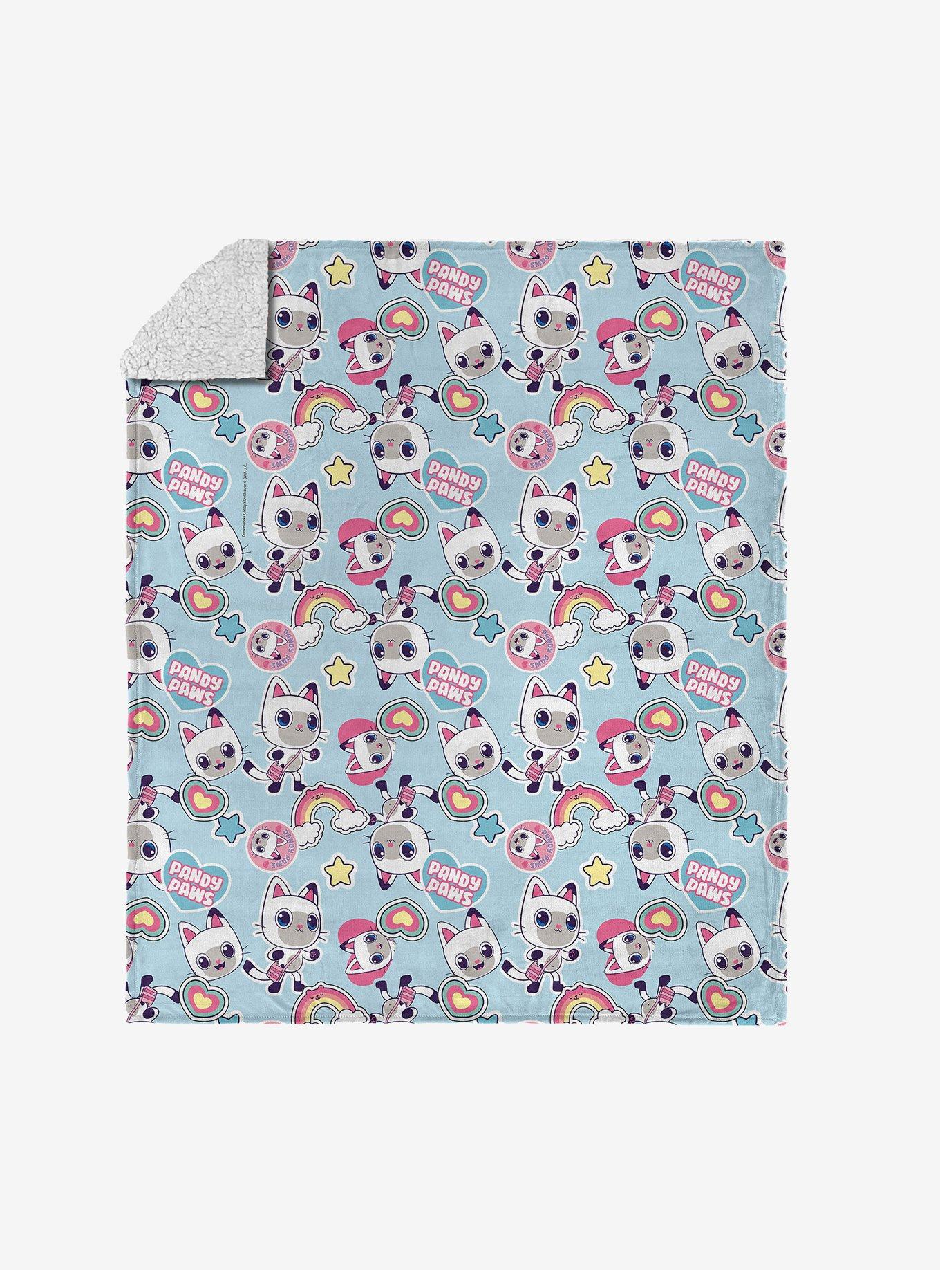 Gabby's Dollhouse Pandy Paws Silk Touch Sherpa Throw Blanket, , hi-res