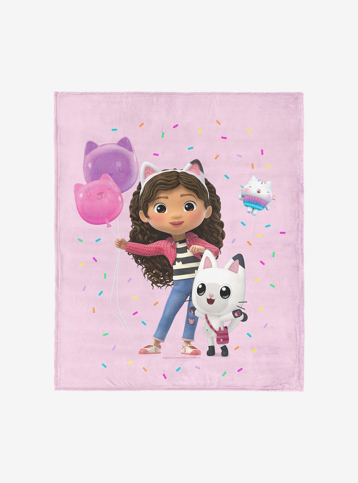 Gabby's Dollhouse Pink Party Time 60x80" Silk Touch Throw Blanket, , hi-res