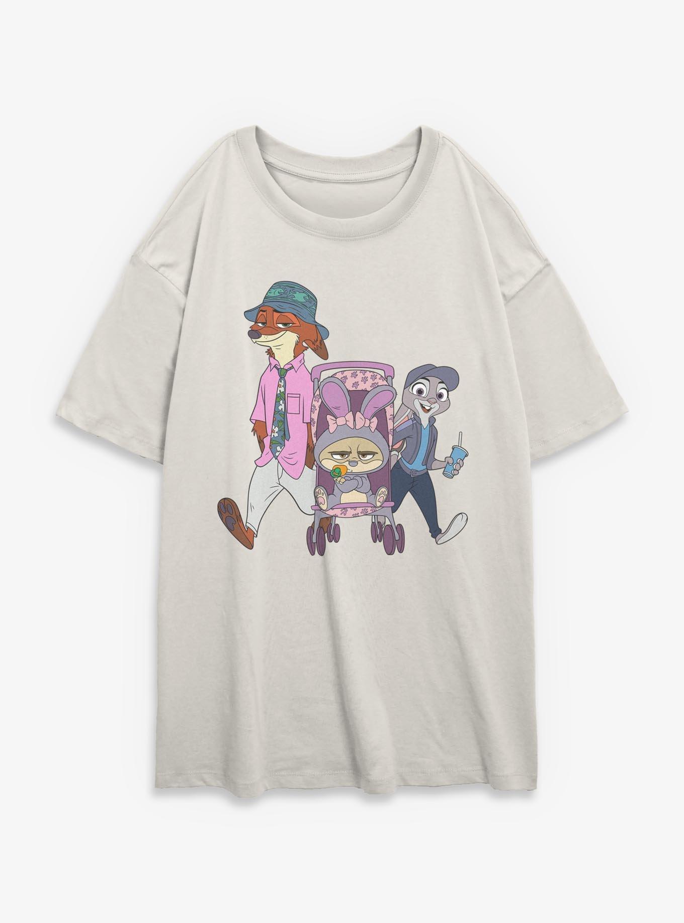 Disney Zootopia Happy Family Girls Oversized T-Shirt, , hi-res
