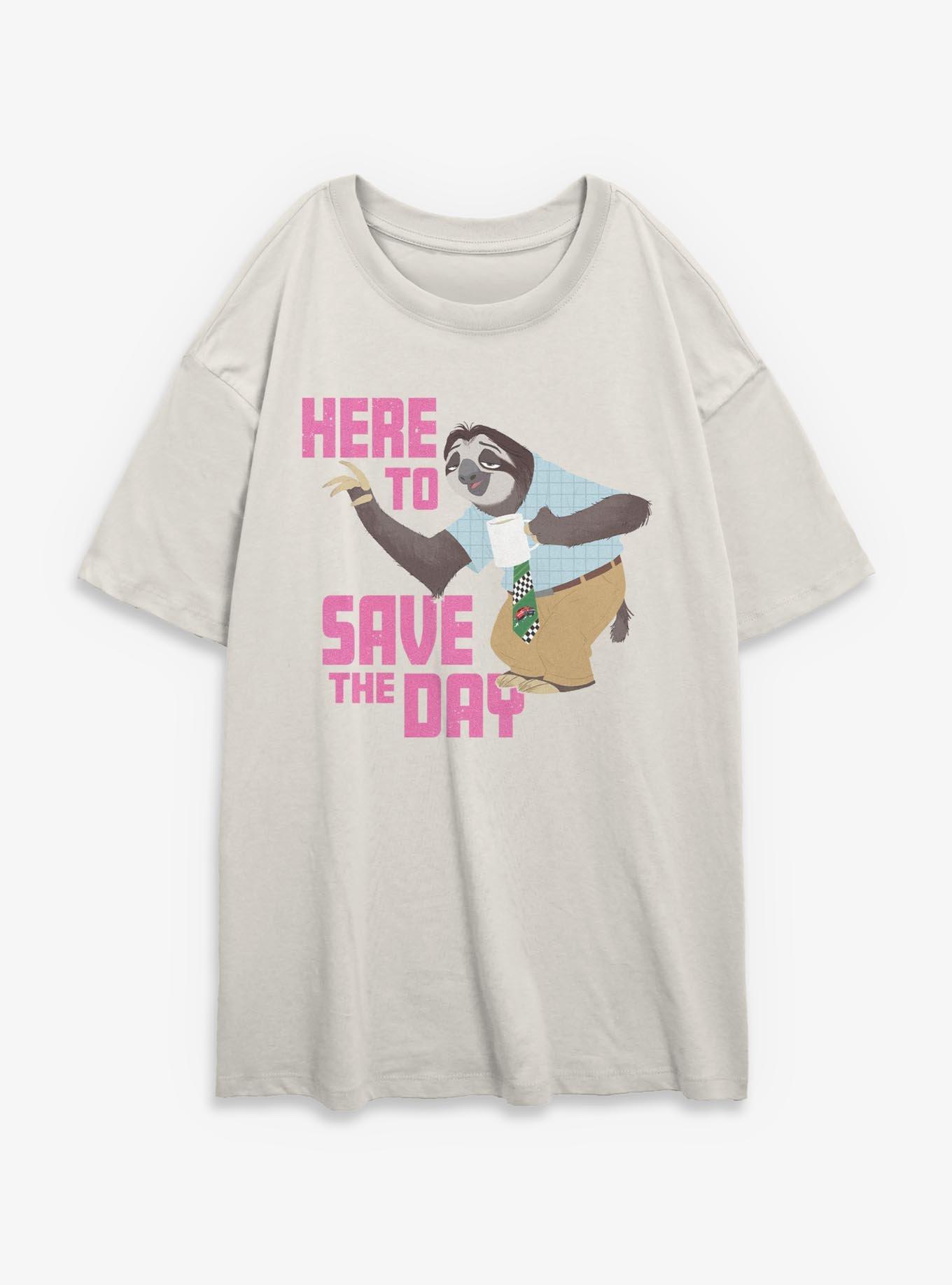 Disney Zootopia Here To Save The Day Girls Oversized T-Shirt, EGRET, hi-res