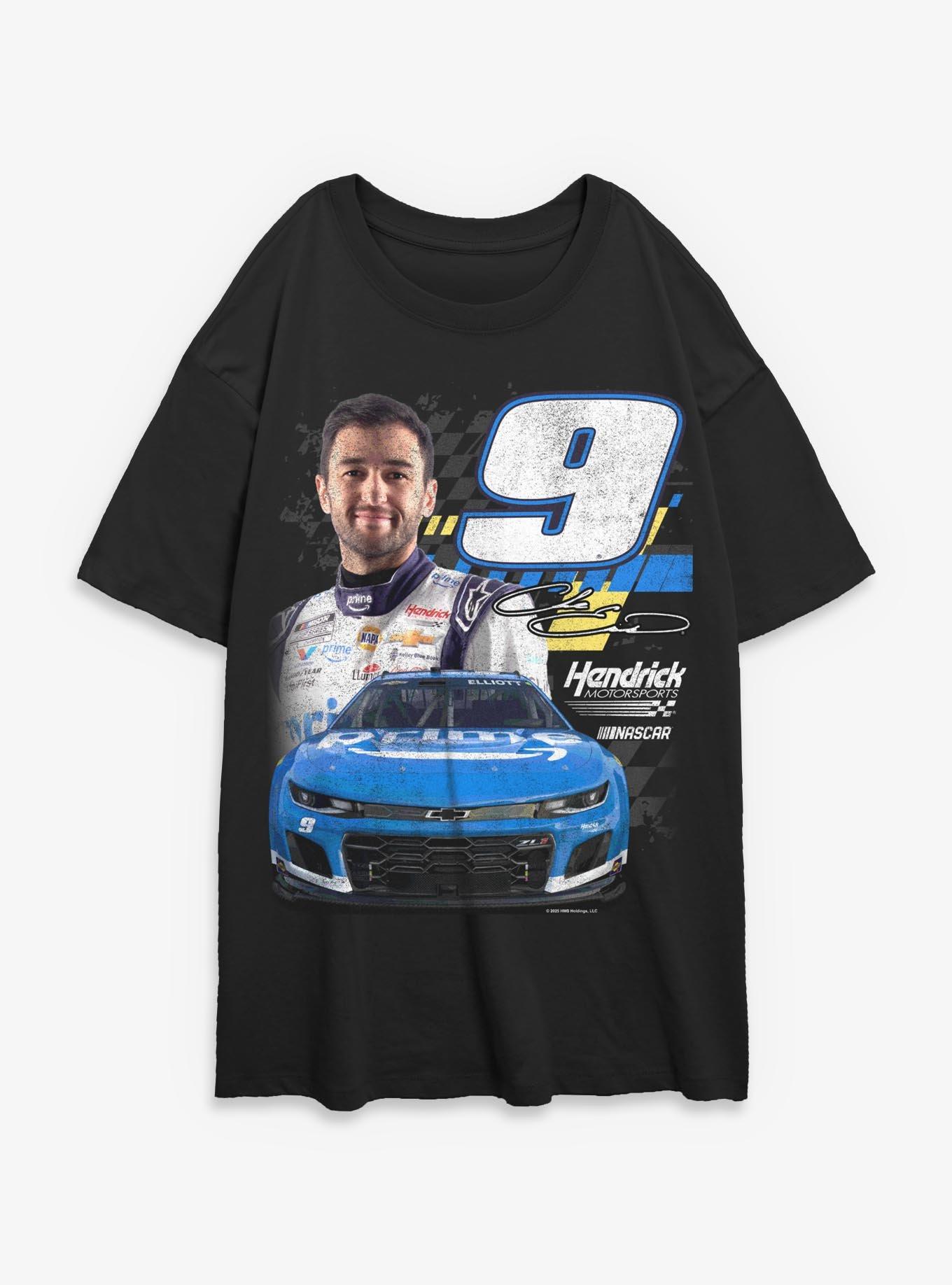 Nascar Chase Elliot 9 Girls Oversized T-Shirt