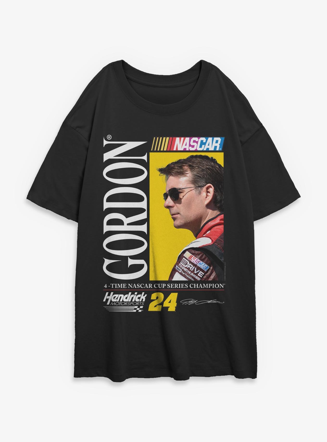 Nascar Jeff Gordon Editorial Girls Oversized T-Shirt