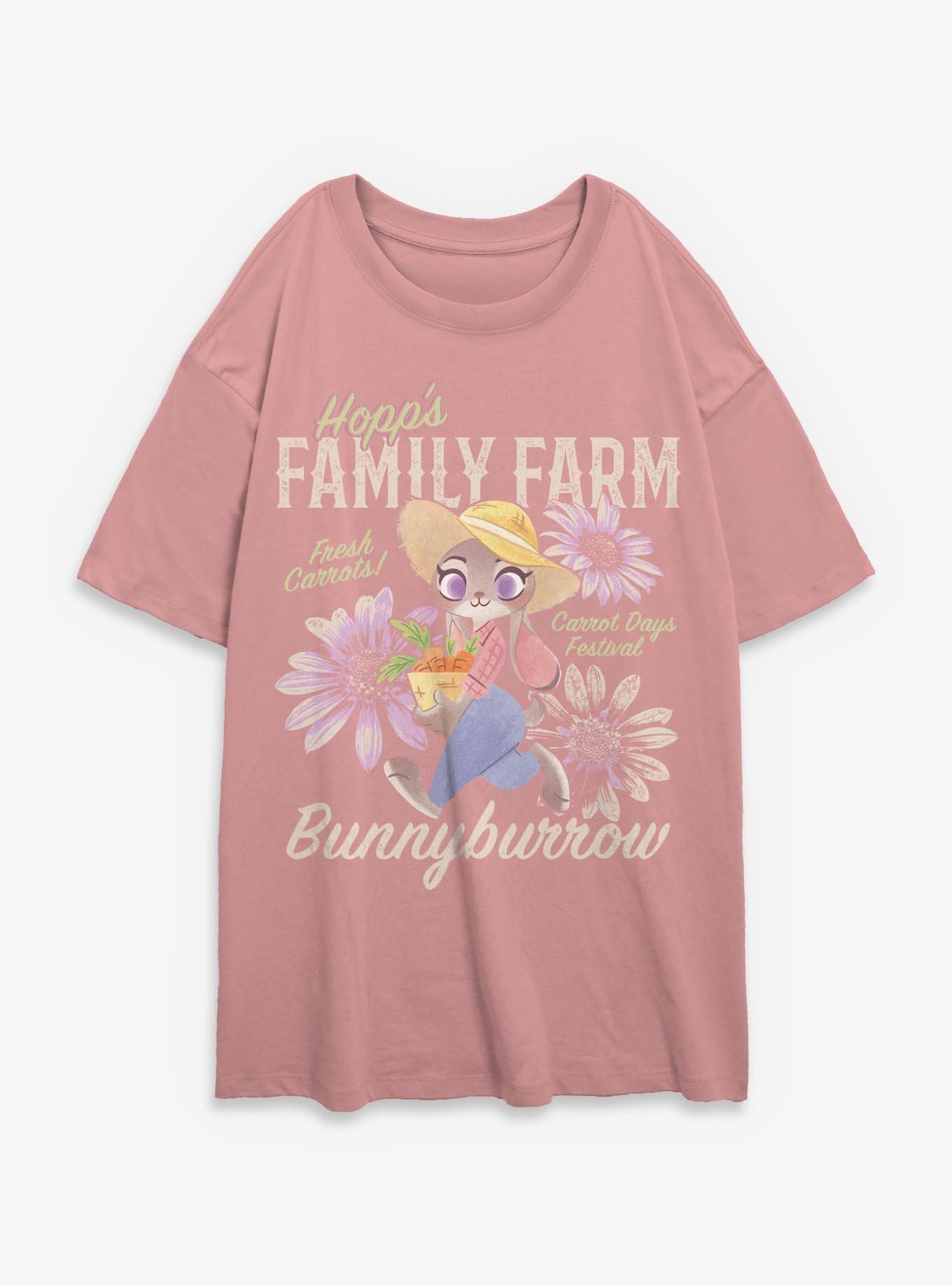 Disney Zootopia Hopp's Family Farm Girls Oversized T-Shirt, , hi-res