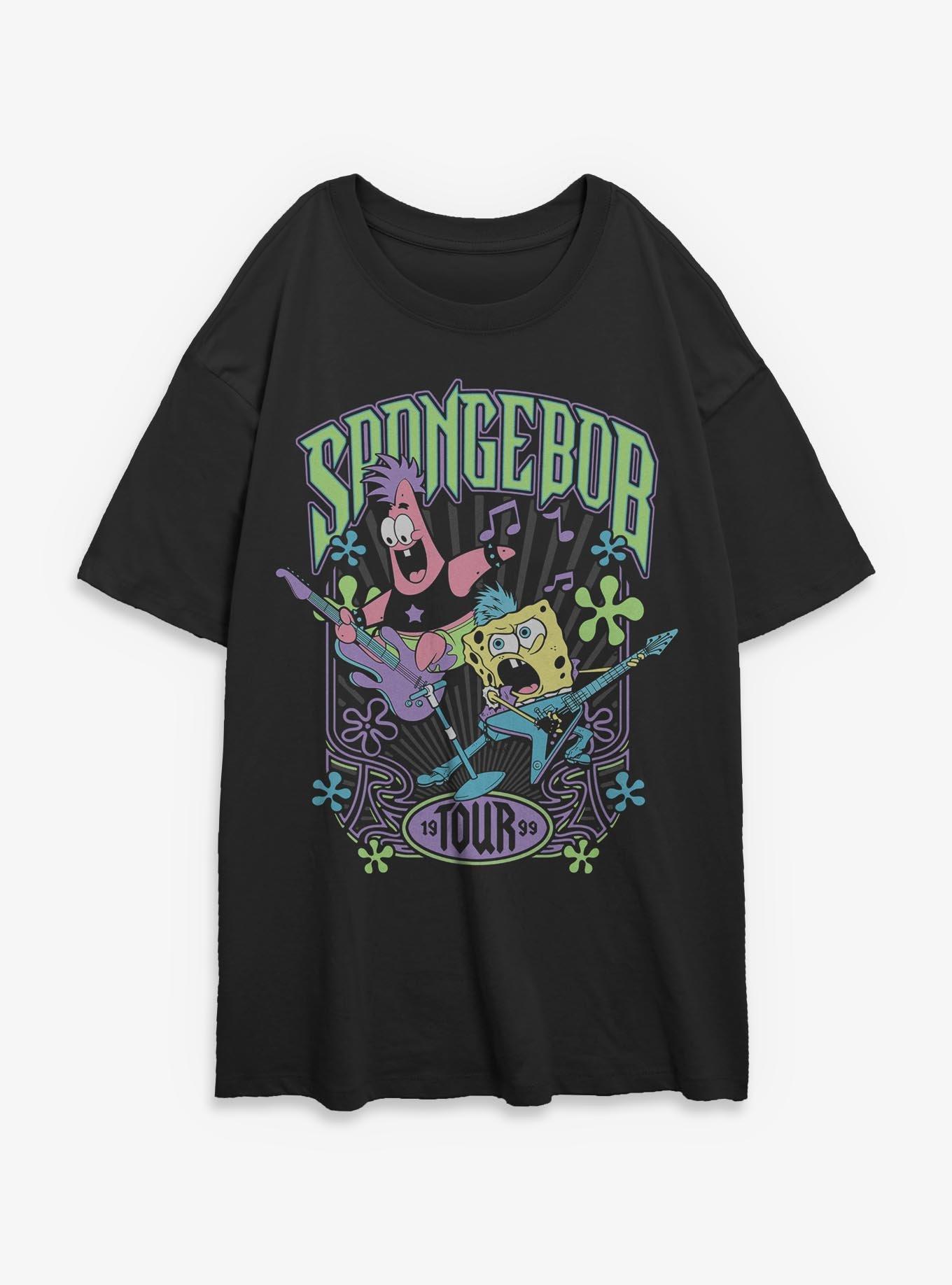 Spongebob Squarepants Sponge Rock Girls Oversized T-Shirt, , hi-res