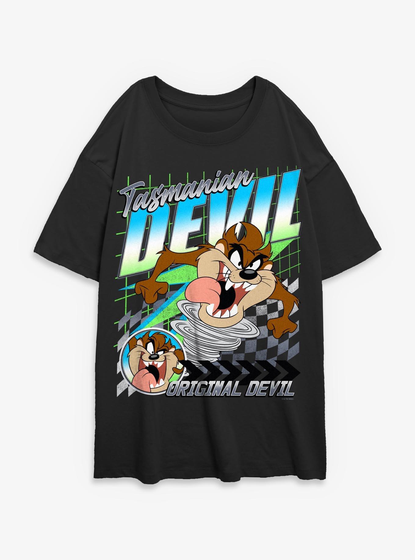 Looney Tunes Taz Racing Girls Oversized T-Shirt