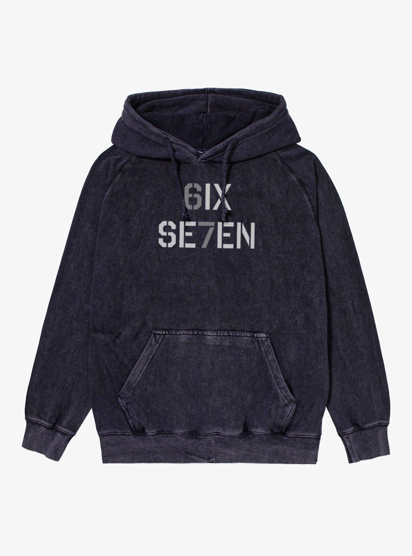 Six Seven Stencil Mineral Wash Hoodie, , hi-res