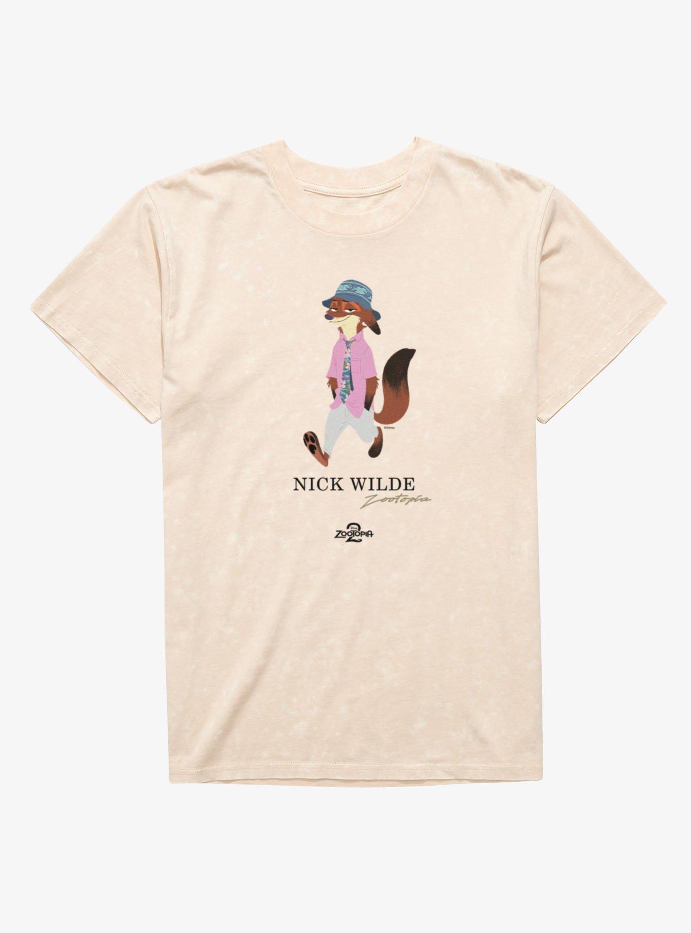 Disney Zootopia 2 Nick Wilde Walk Mineral Wash T-Shirt, , hi-res