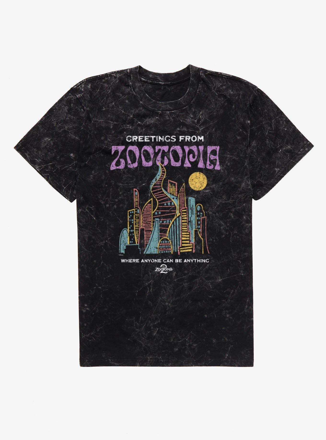 Disney Zootopia 2 Greeting From Mineral Wash T-Shirt Hot Topic Exclusive, , hi-res