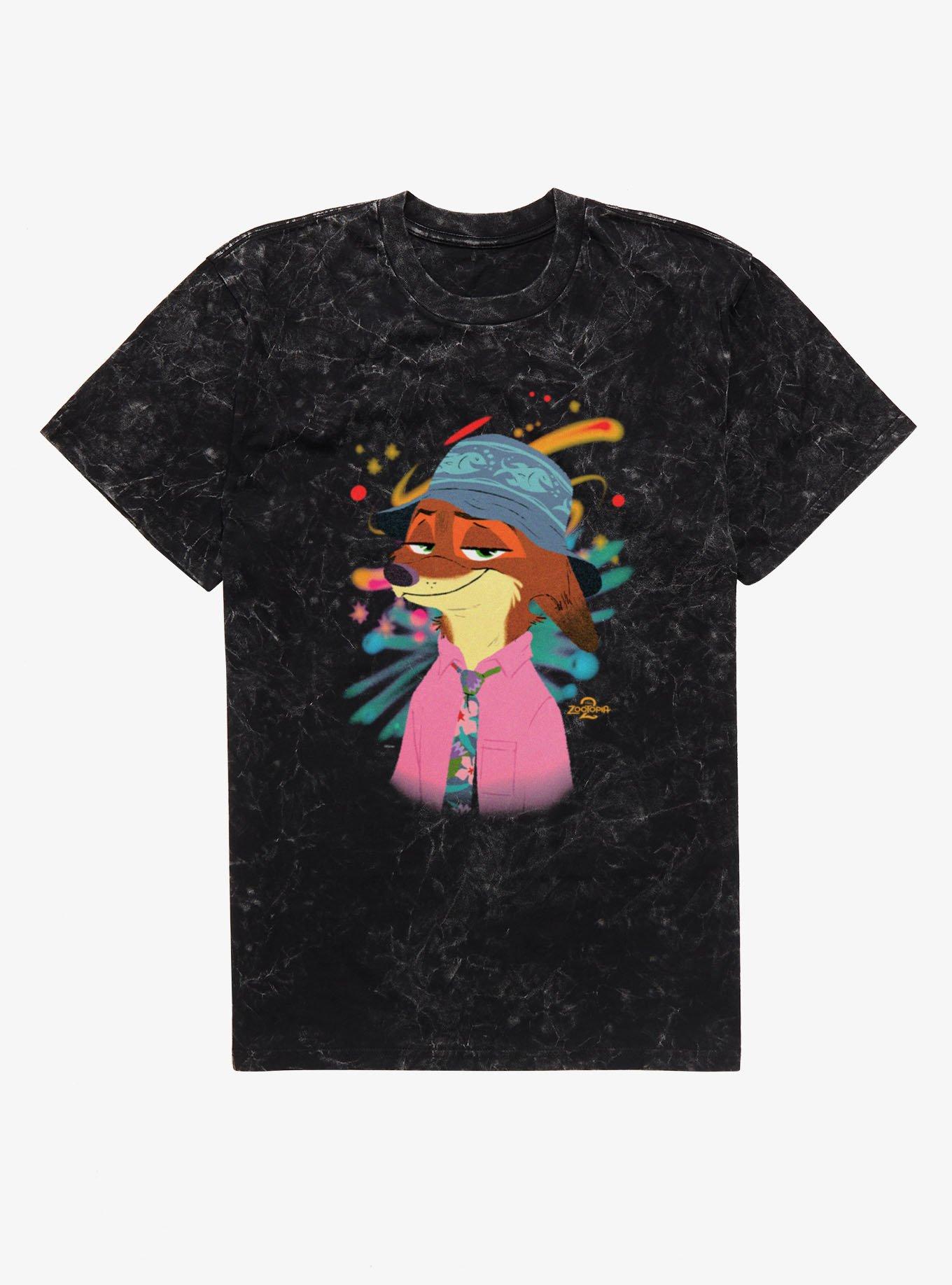 Disney Zootopia 2 Cosmic Nick Wilde Mineral Wash T-Shirt