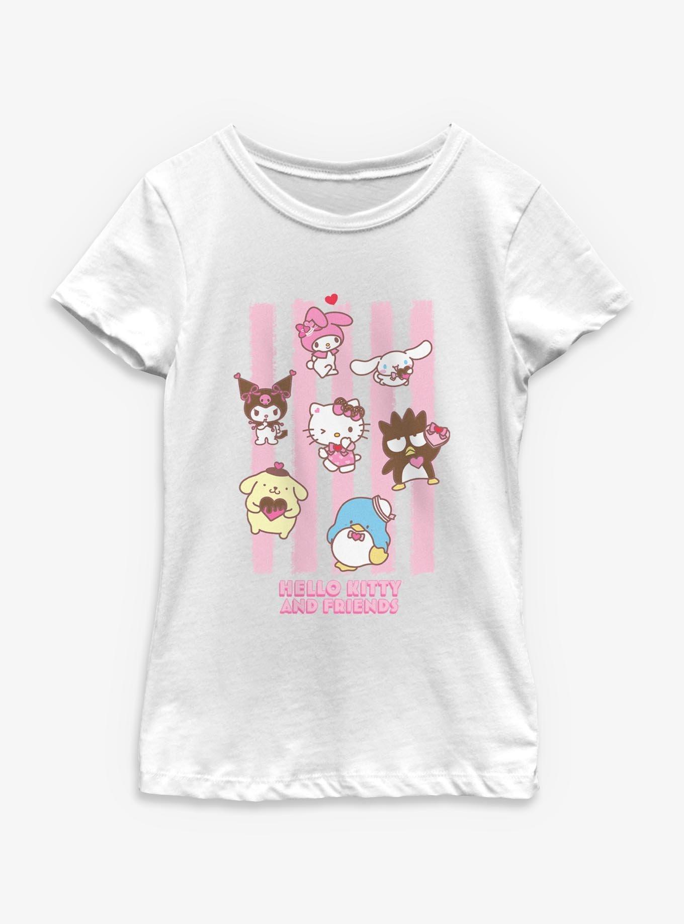 Sanrio Hello Kitty Stripes And Friends Youth Girls T-Shirt