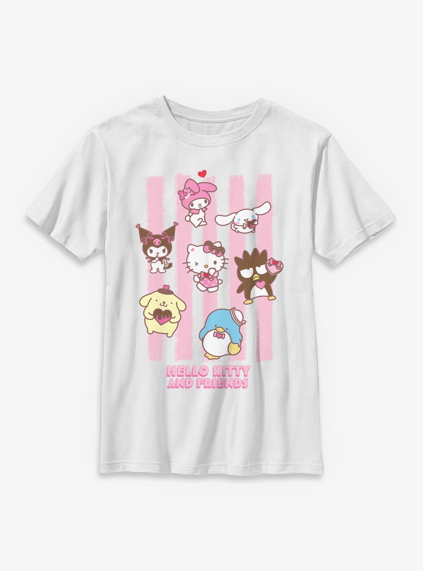 Sanrio Hello Kitty Stripes And Friends Youth T-Shirt, , hi-res