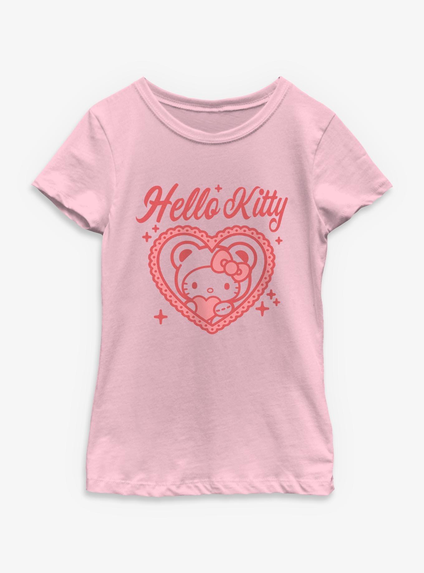 Sanrio Hello Kitty Valentine Heart Youth Girls T-Shirt, , hi-res