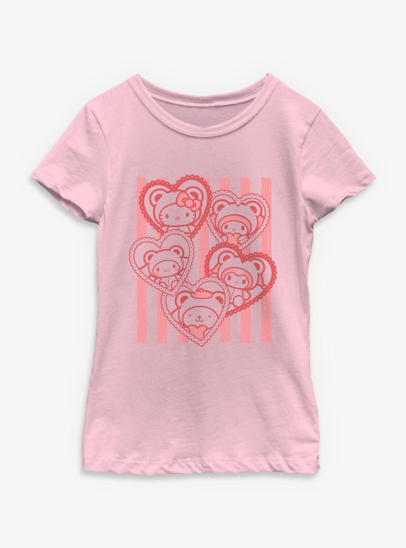 Sanrio Hello Kitty Valentine Hearts Youth Girls T-Shirt, , hi-res