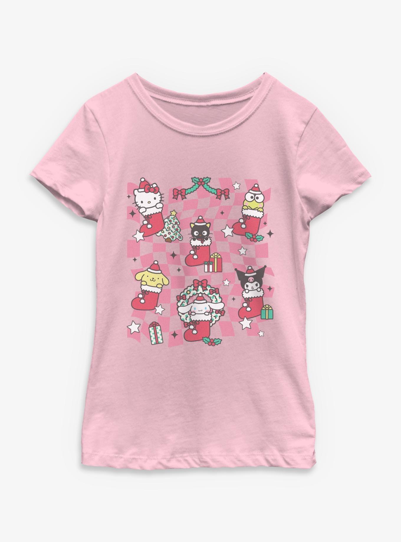 Sanrio Hello Kitty Stockings Collage Youth Girls T-Shirt, , hi-res