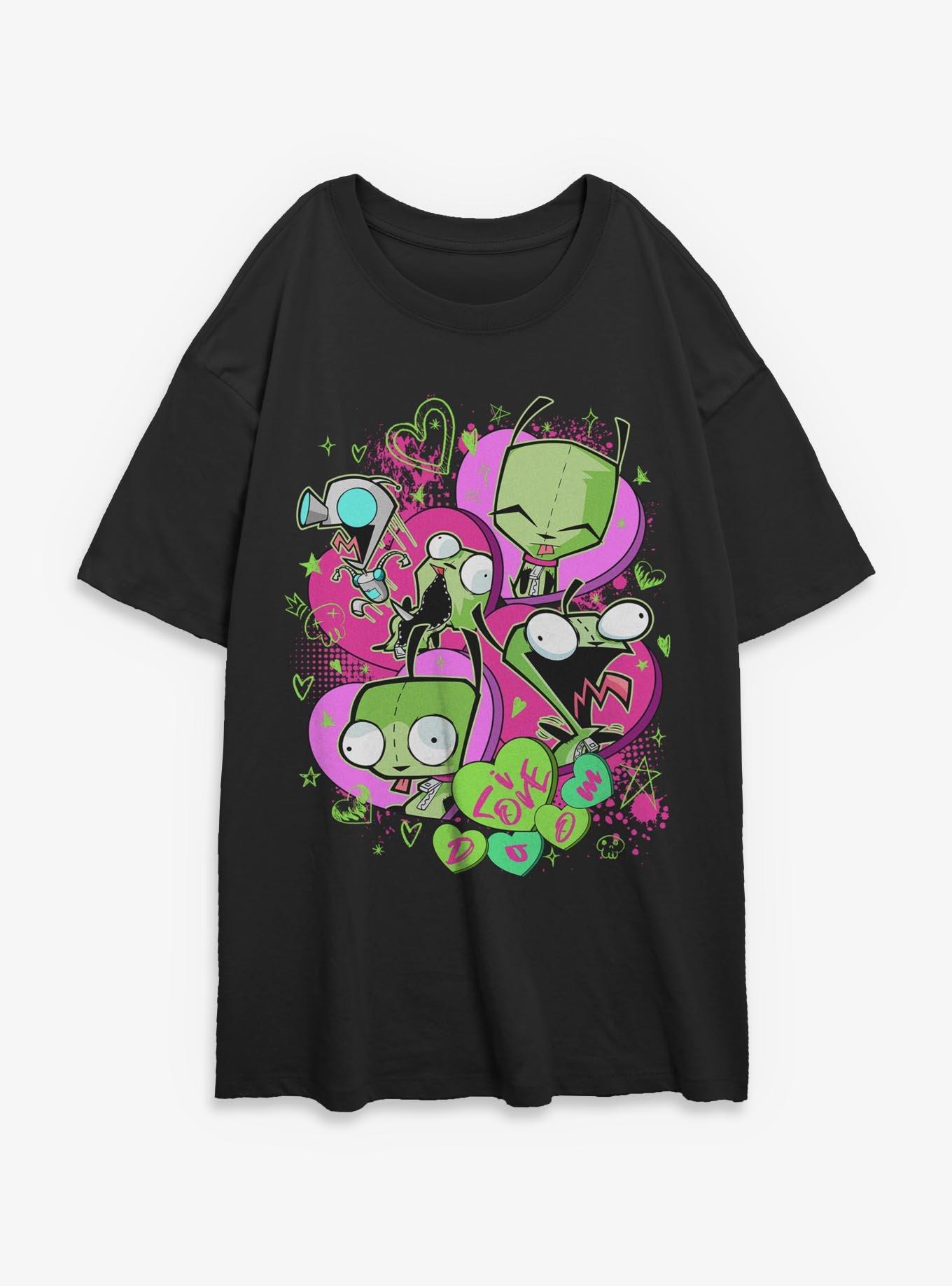 Invader ZIM I Love Doom Gir Womens Oversized T-Shirt, , hi-res
