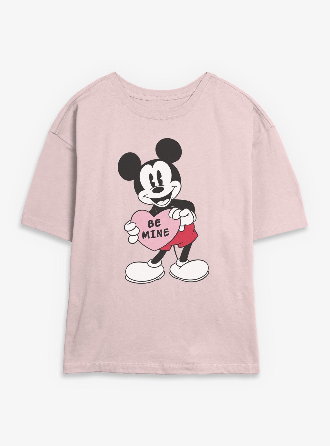 Disney Mickey Mouse Be Mine Womens Skimmer T-Shirt, BLUSH, hi-res