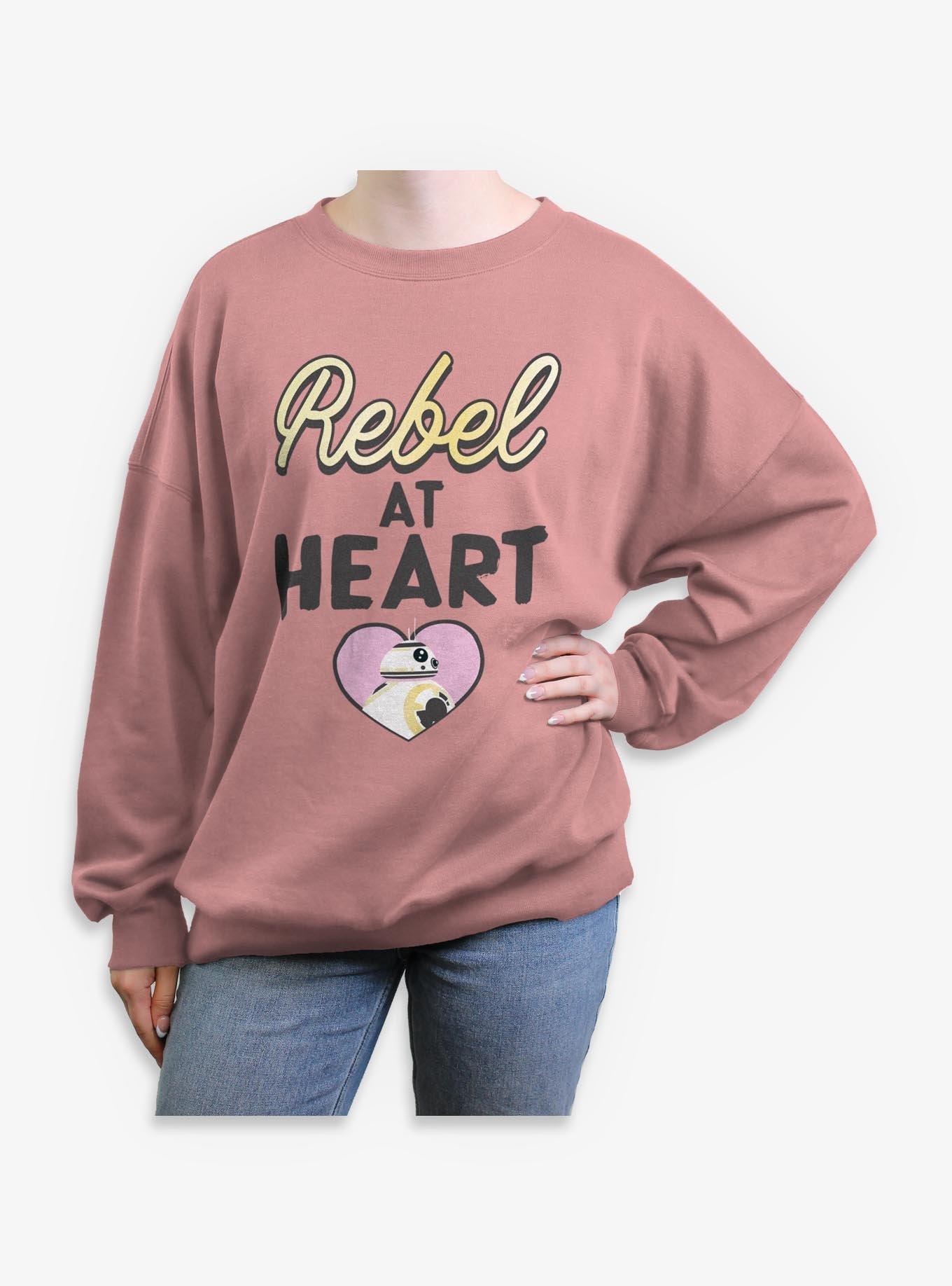 Star Wars: The Force Awakens Rebel At Heart Womens Oversized Sweatshirt, , hi-res