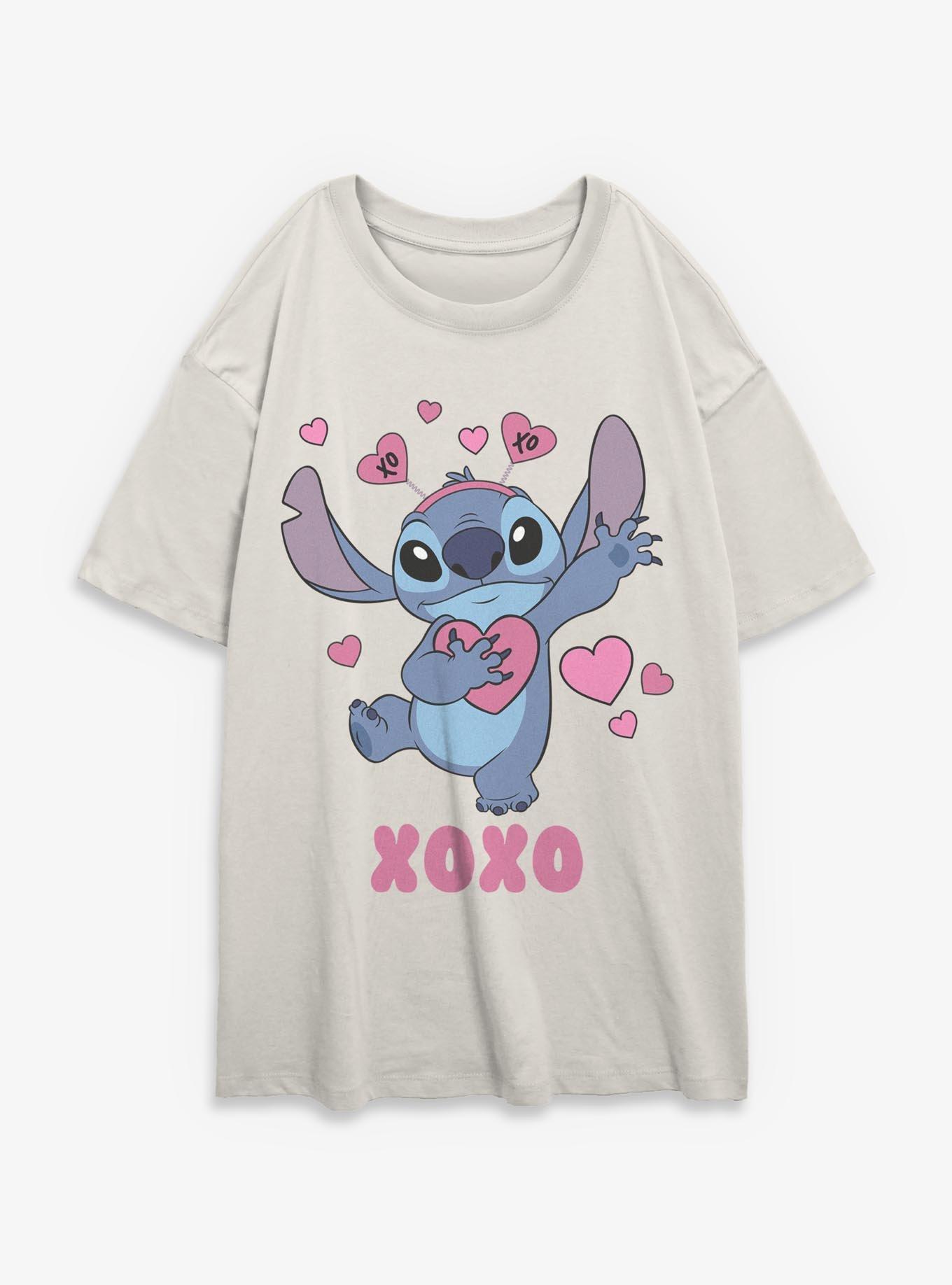 Disney Lilo & Stitch Xoxo Womens Oversized T-Shirt, , hi-res