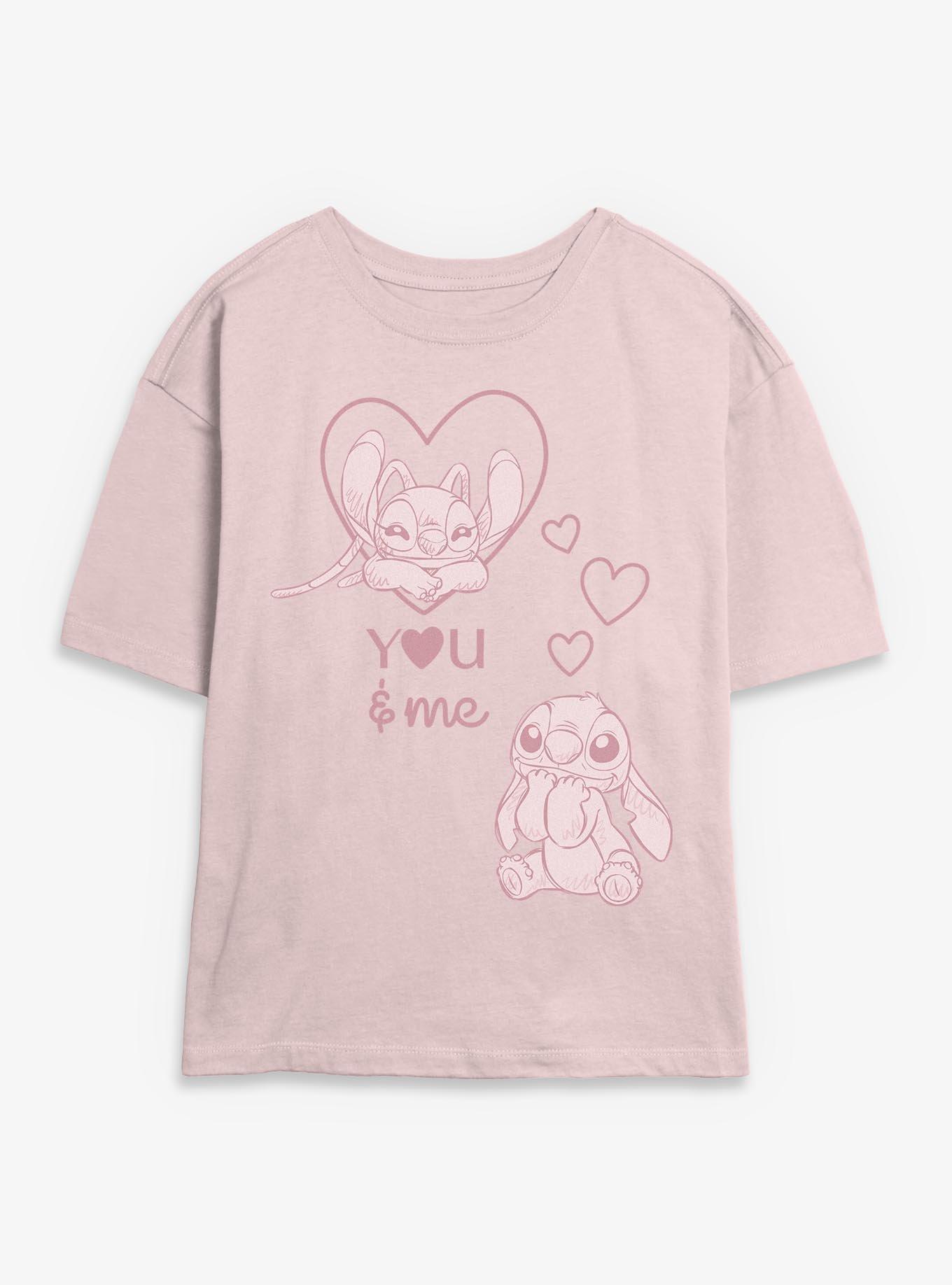 Disney Lilo & Stitch And Angel Lovebug Womens Skimmer T-Shirt, , hi-res