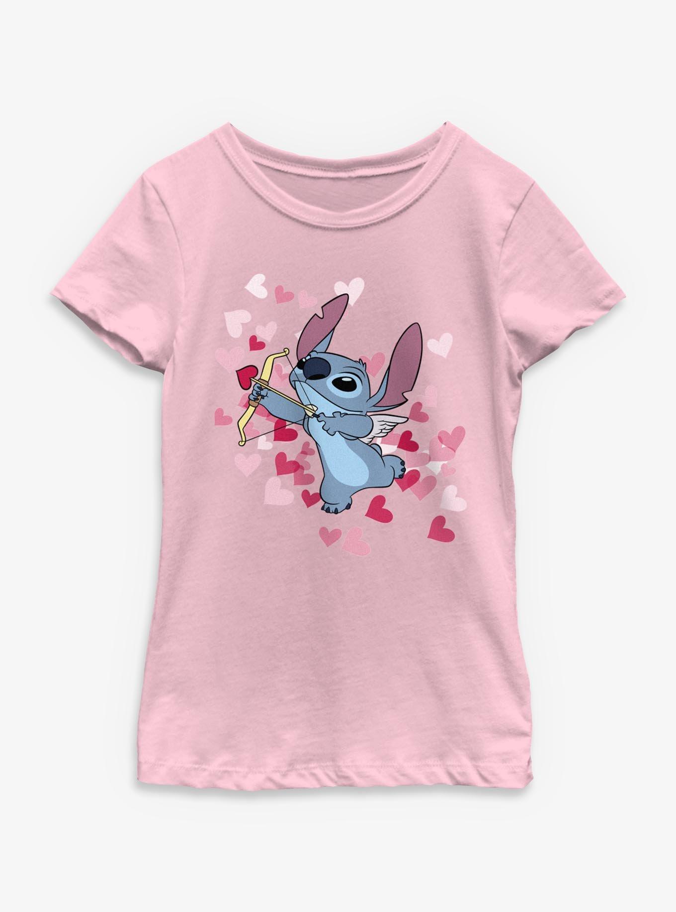 Disney Lilo & Stitch Hearts Youth Girls T-Shirt, , hi-res
