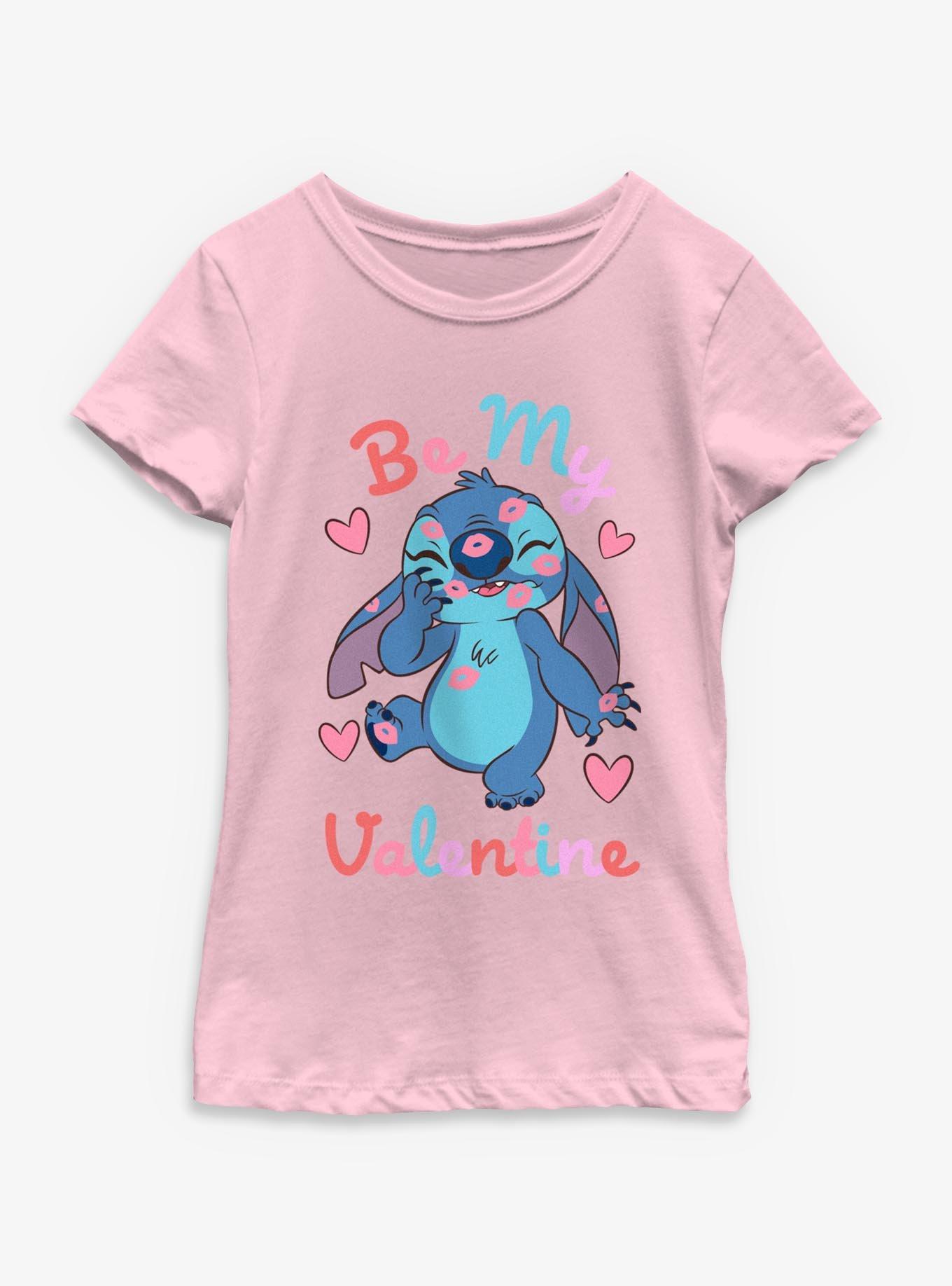 Disney Lilo & Stitch Be My Valentine Youth Girls T-Shirt, , hi-res