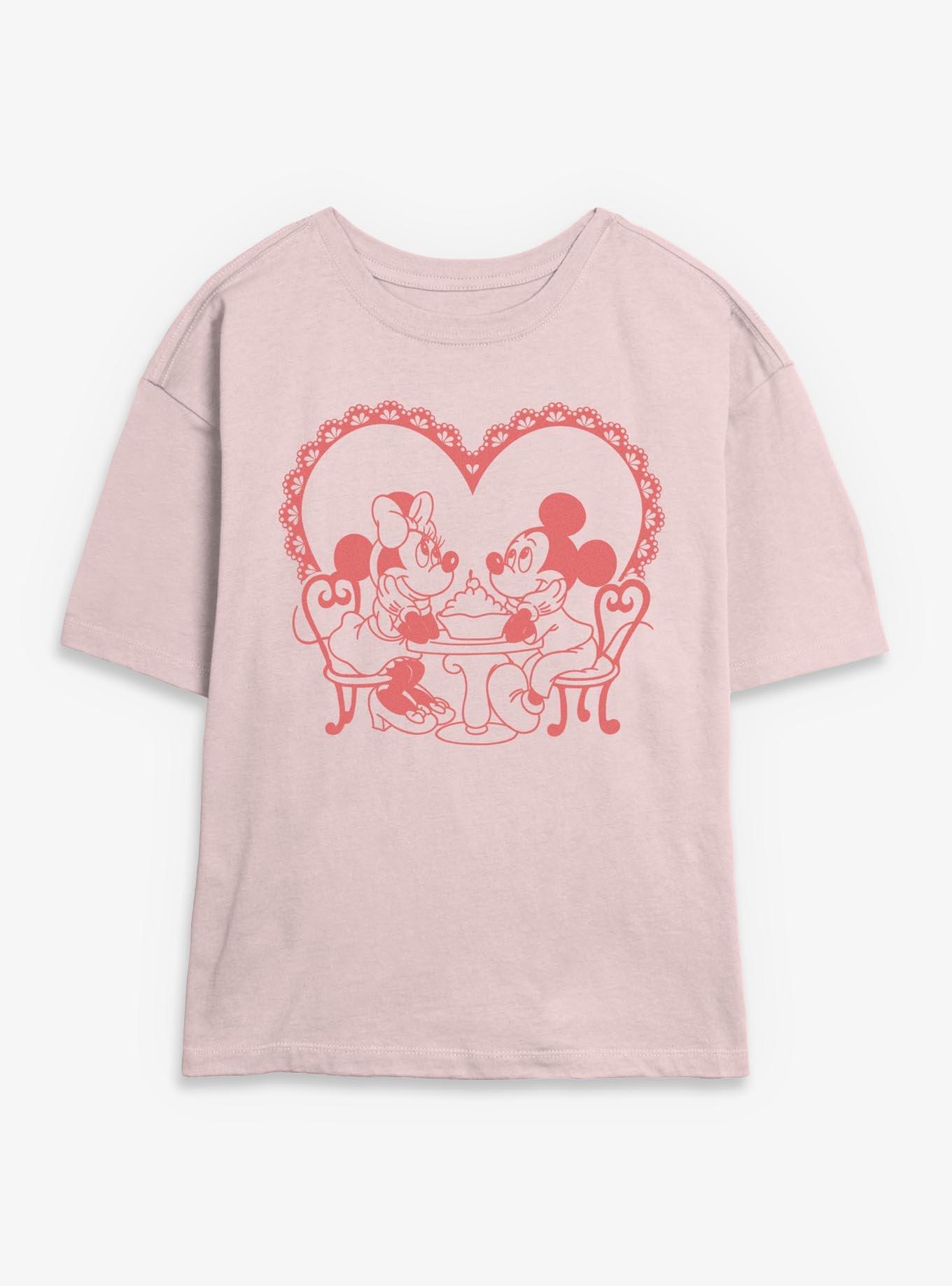 Disney Mickey Mouse & Minnie Mouse Sweetheart Date Night Womens Skimmer T-Shirt, , hi-res