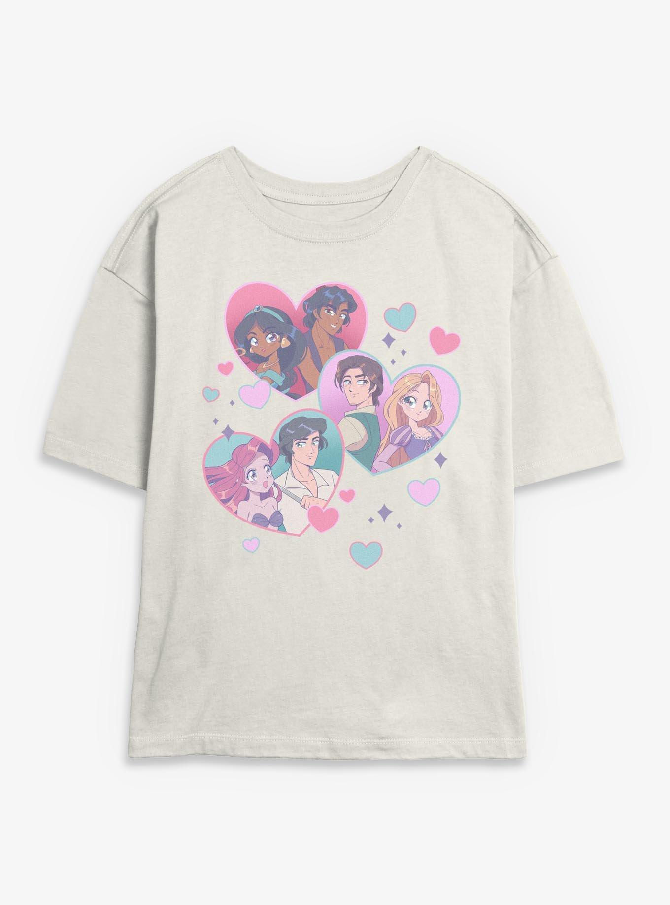 Disney Princesses Manga Love Womens Skimmer T-Shirt, , hi-res
